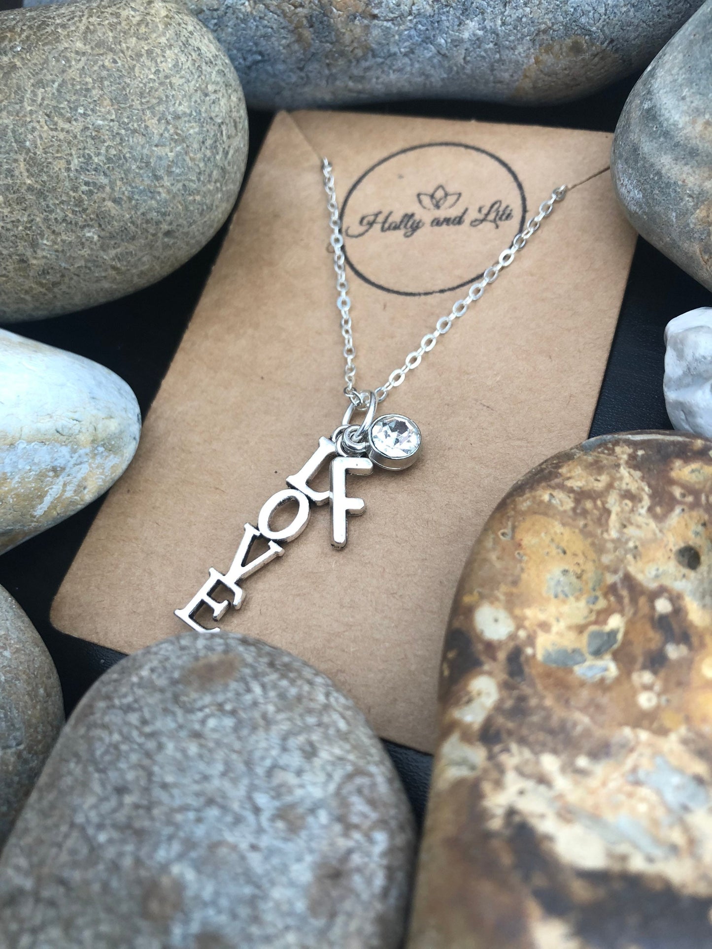 LOVE Letters Personalised Pendant Charm Necklace, Love You Always, Alphabet Initials, Birthstone Charm, Show Of Love Gift, Valentines Gifts