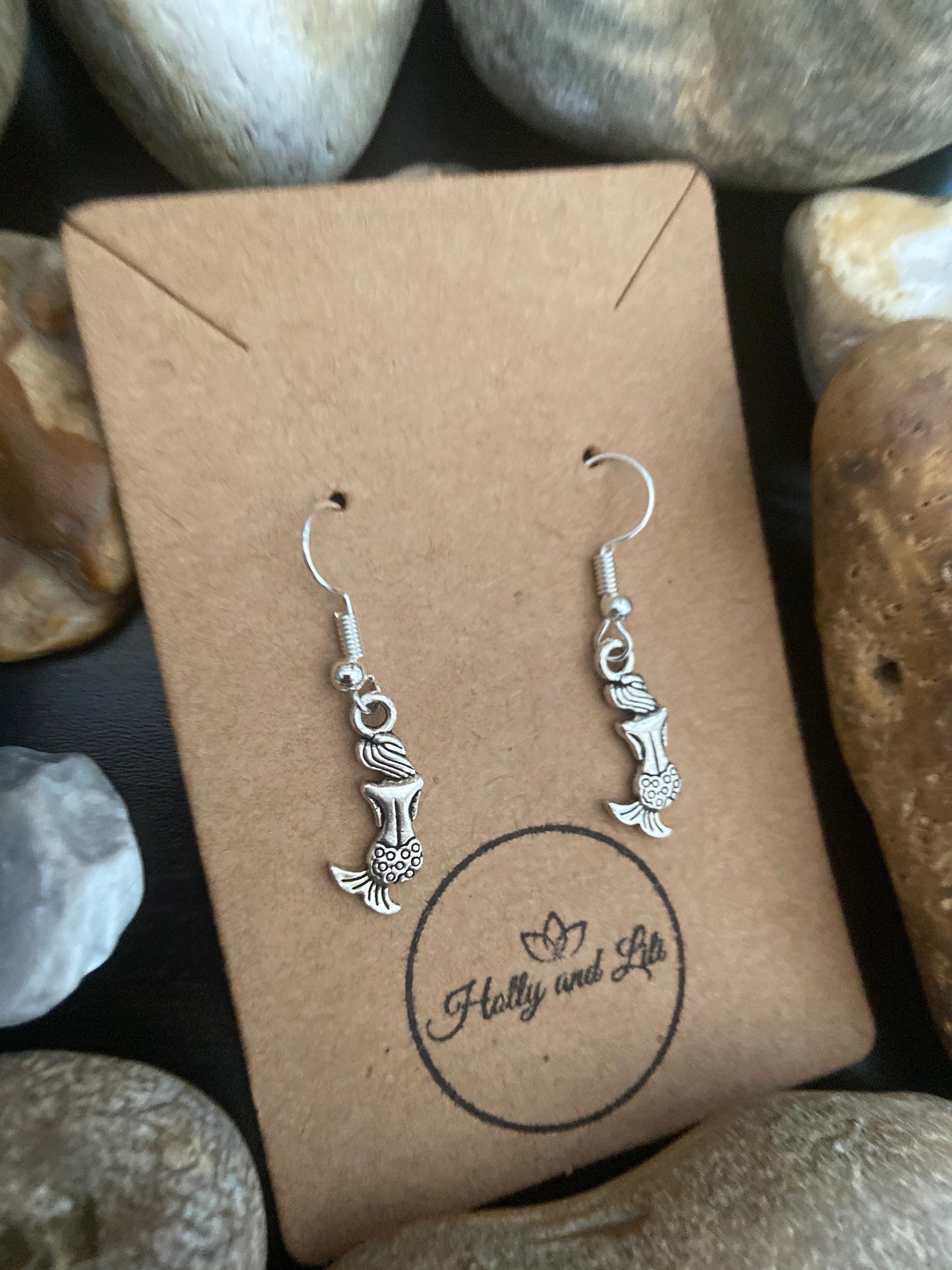 Mermaid Style Novelty Earrings, Personalised Earrings, Fantasy Novelty Earrings, Mermaids, Earring Hooks, Mermaid Hoops, Sea Earrings ,Fish