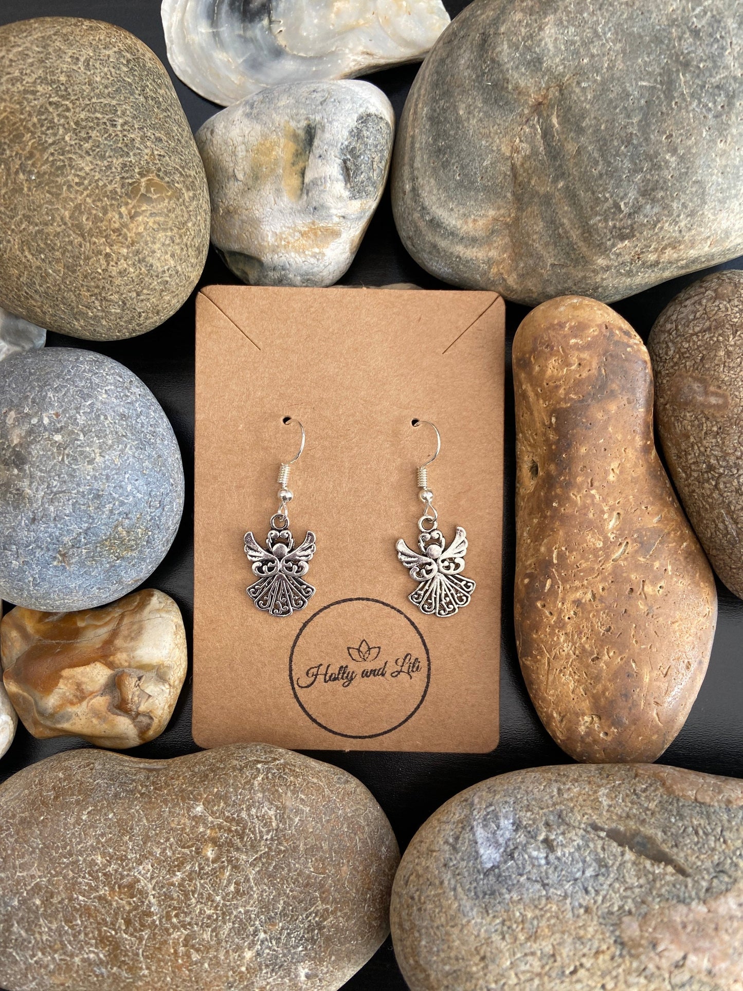 Angel Novelty Style Earrings, Personalised Novelty Earrings Hooks, Guardian Angel Earring Hoops, Angel earrings, Winged Angel Earrings Gift