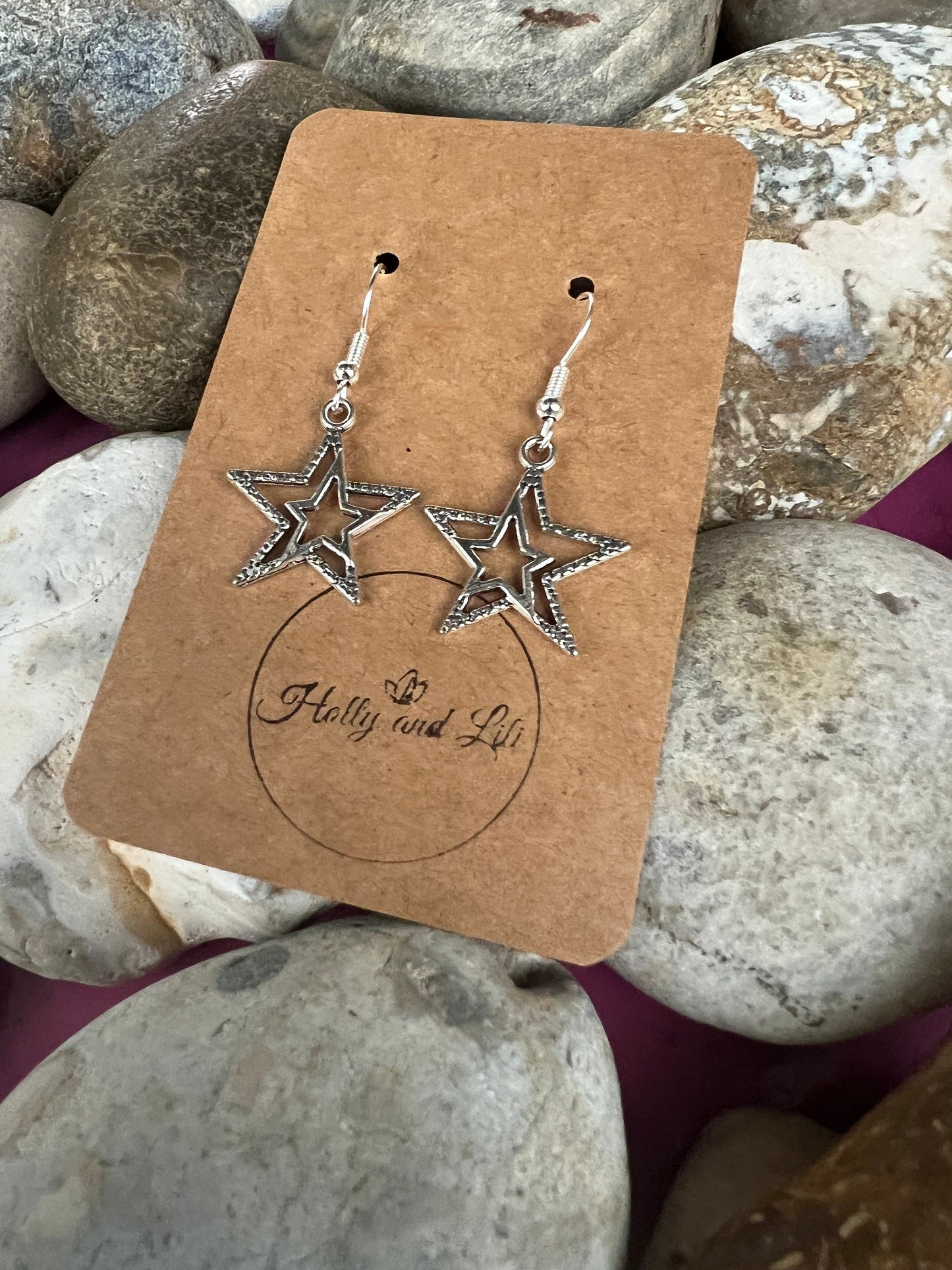 Star Earrings, Personalised Stars In The Sky Earrings, Planet Earrings, Your A Star Earring Hooks, First earrings, Star Hoops, Gifts For