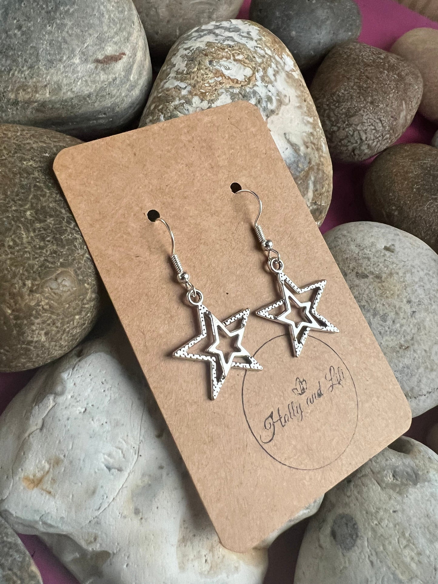 Star Earrings, Personalised Stars In The Sky Earrings, Planet Earrings, Your A Star Earring Hooks, First earrings, Star Hoops, Gifts For