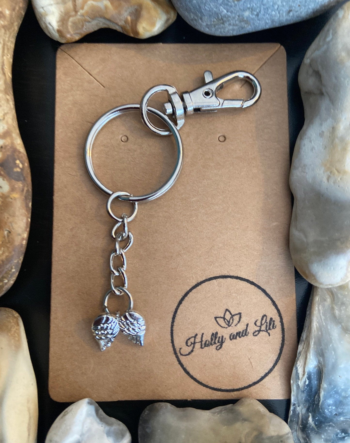 Silver Guardian Angel Keyring, Winged Guardian Keychain, Love Keyring, Always There keyring, Gift For Best Friend Keyring, Zipper Chain Gift