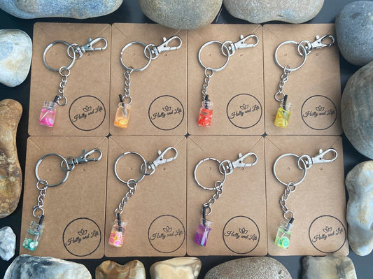 Fruit Water Personalised Keyrings, Bubble tea Boba Tea Style Keychain, Fruits Zipper Chain, Novelty Fruit Waters Selection, Gifts For BFF