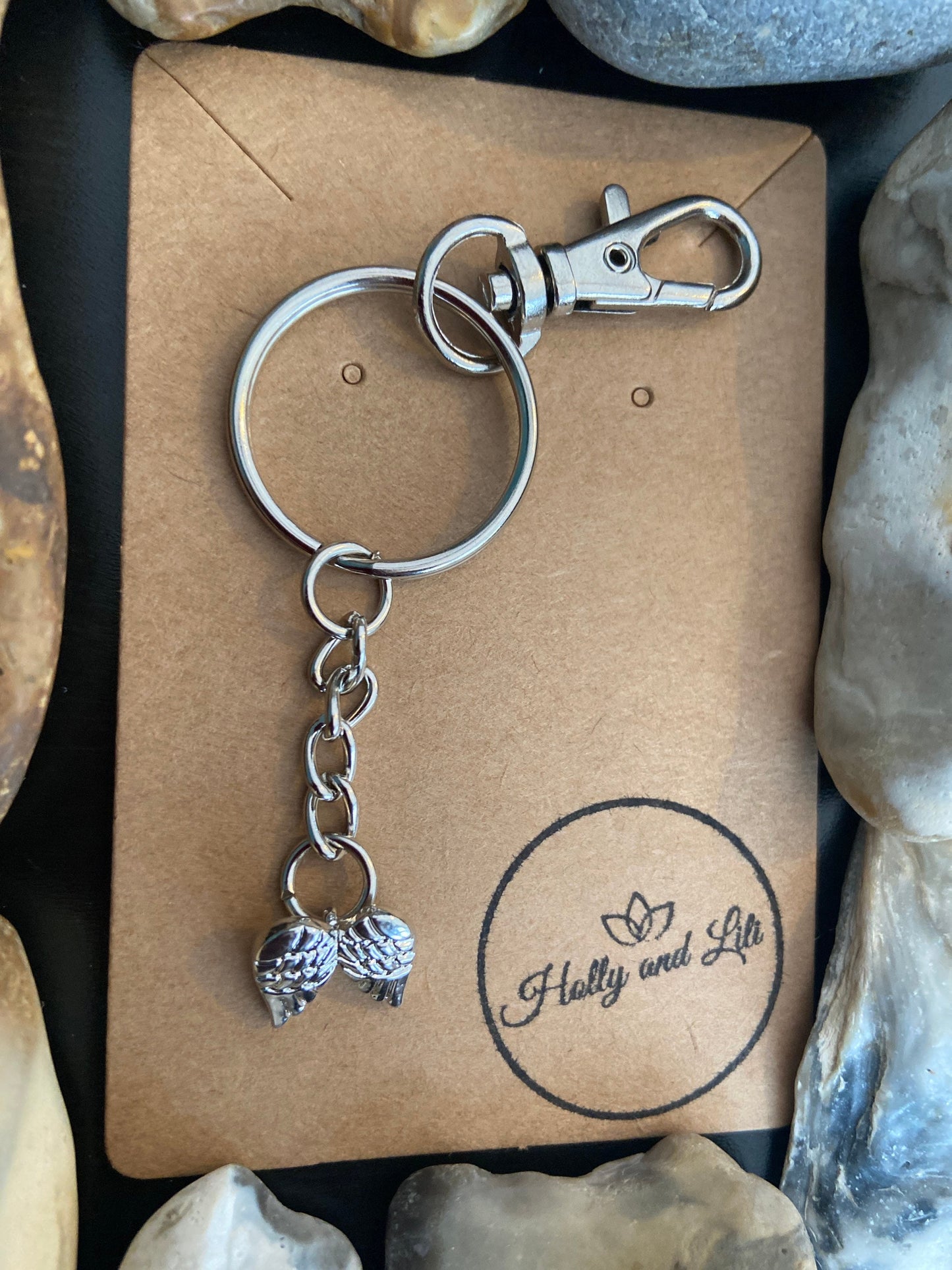 Silver Guardian Angel Keyring, Winged Guardian Keychain, Love Keyring, Always There keyring, Gift For Best Friend Keyring, Zipper Chain Gift