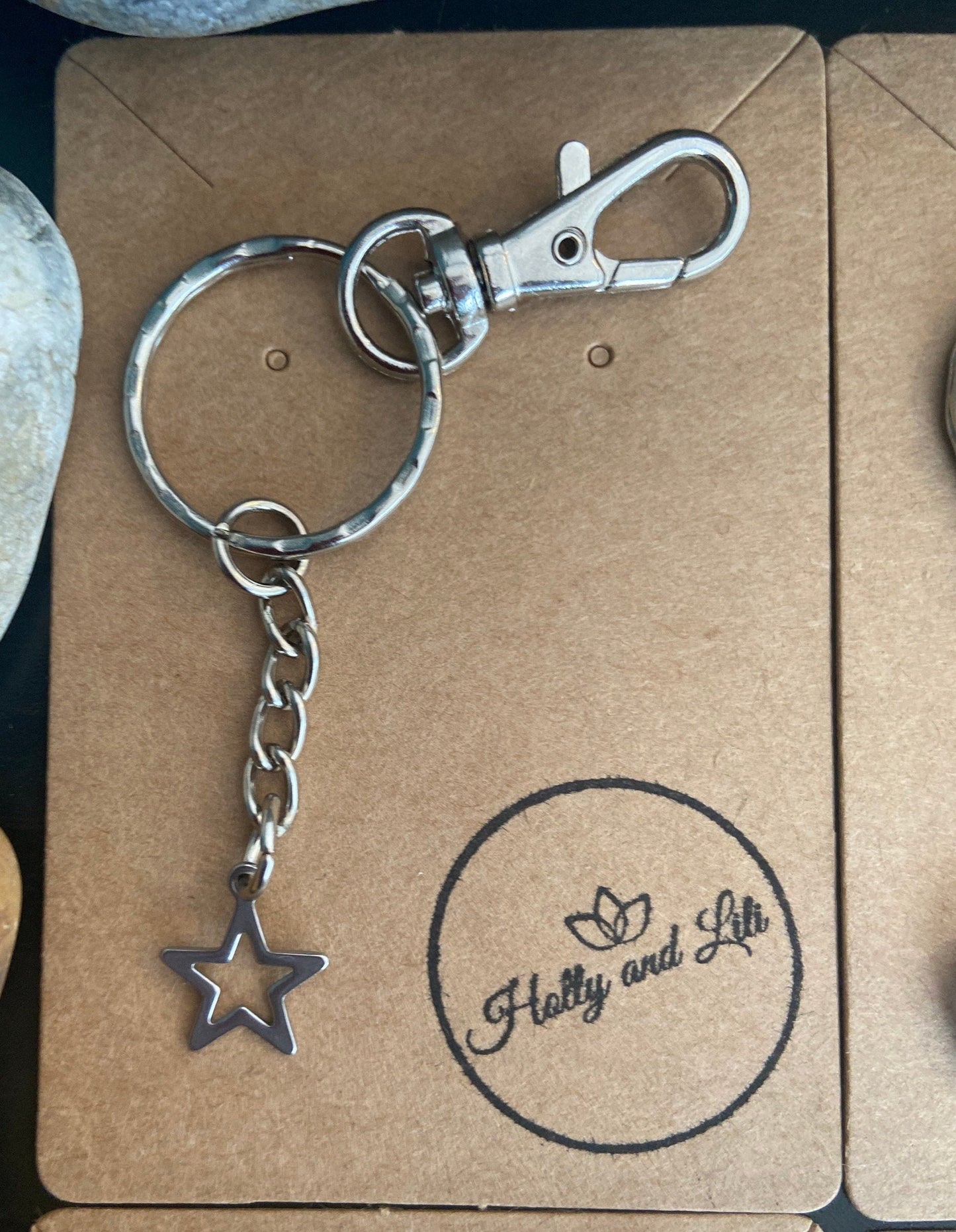 Stars Keyring, Hearts Keychains, Love Hearts Keyrings, Made With Love Zipper Chain, Guardian Angel Keychains, Cute Silver Personalised Gifts