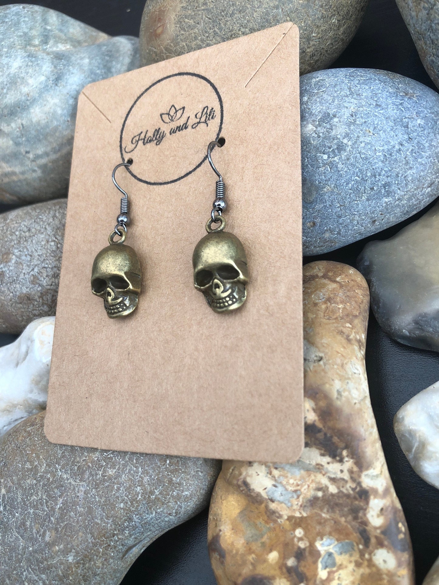 Skull Earrings, Skull Drop And Dangle Earrings, Skull Hooks, Skull Hoops , Skull Clip On