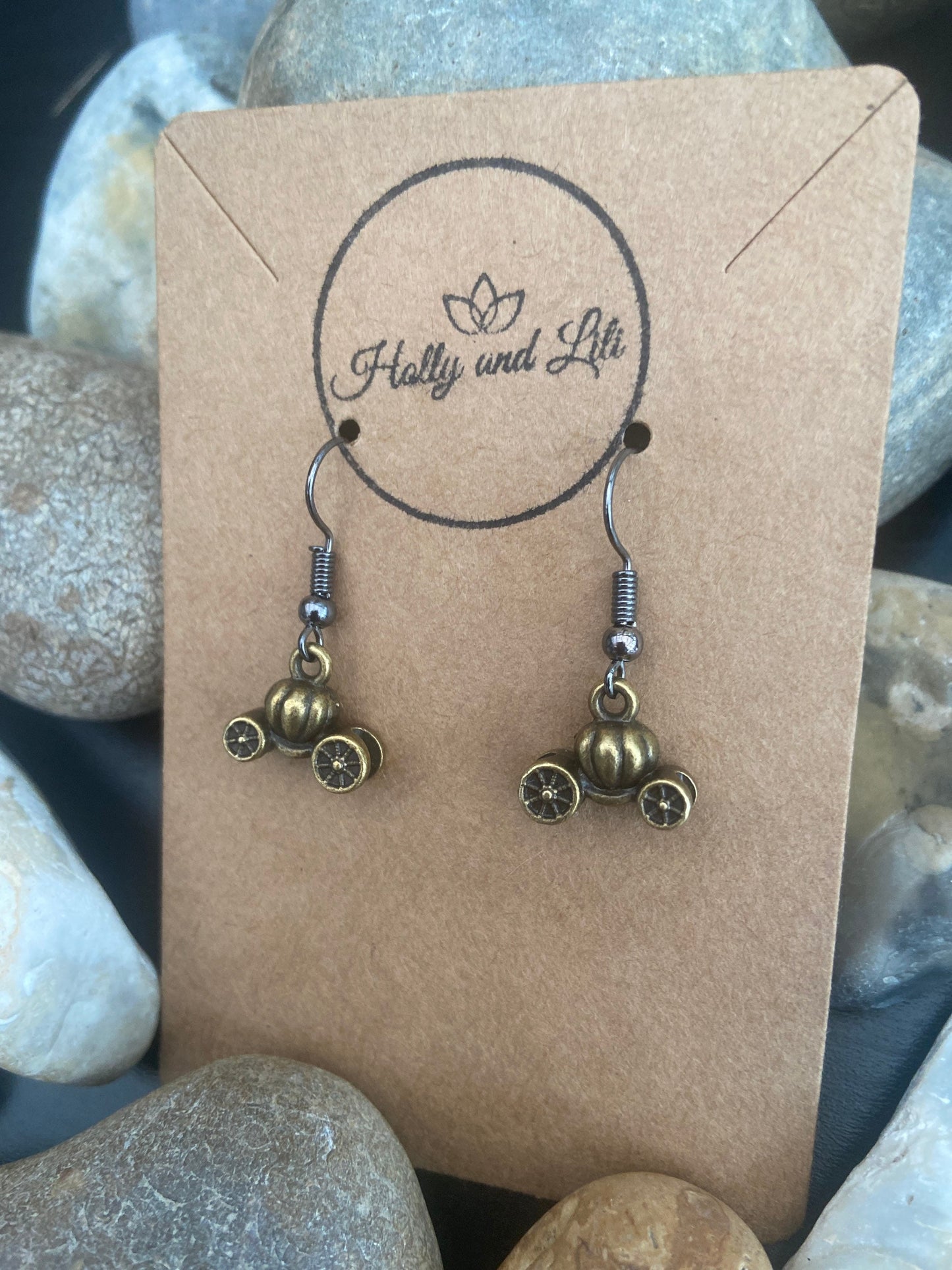 Pumpkin Carriage Halloween Style Earrings - From Holly And Lili...