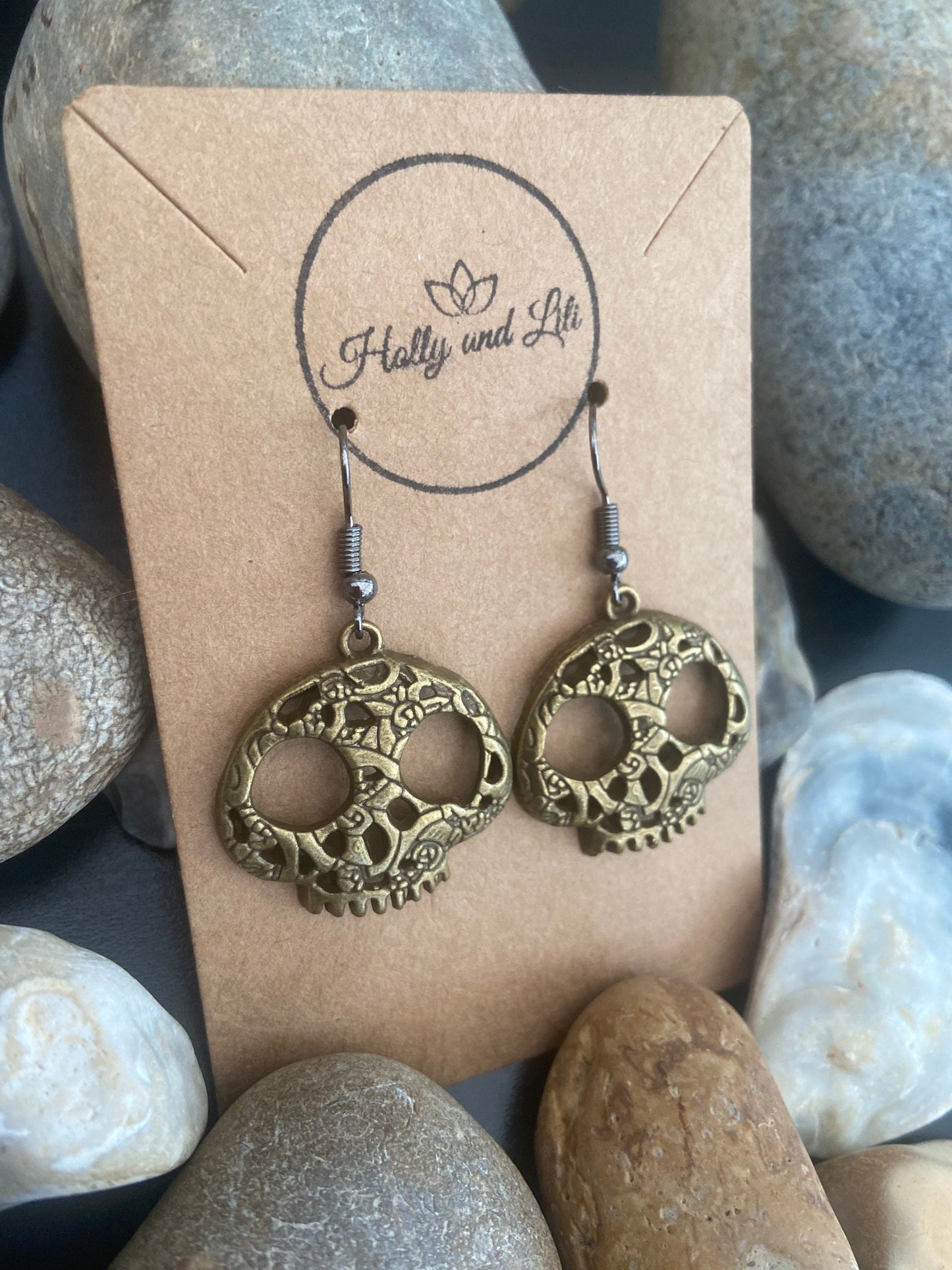 Skull Earrings, Skeleton Earrings, Skull Hooks, Skull Hoops Drop And Dangle Earrings