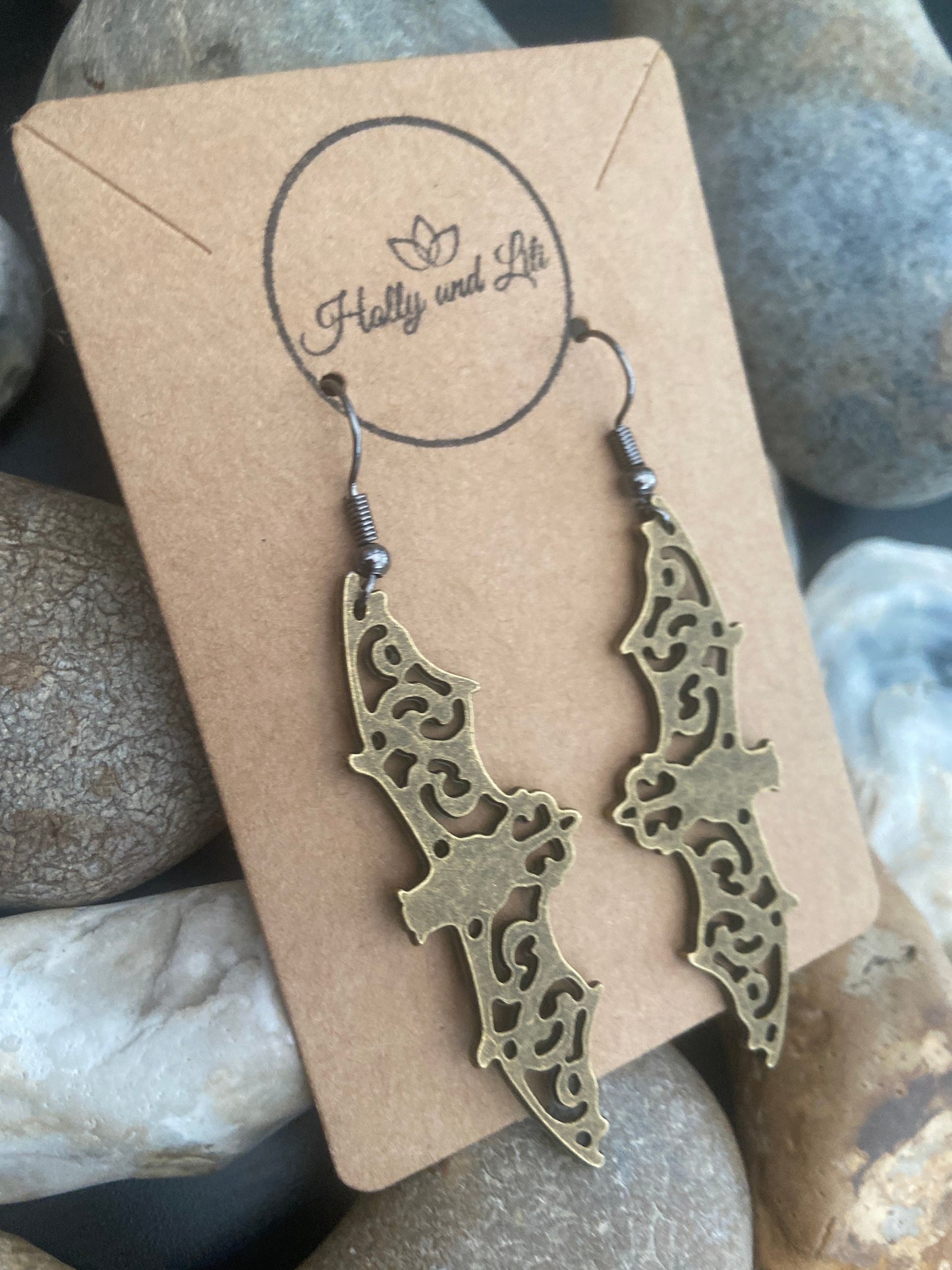 Large Bats Halloween Style Earrings - From Holly And Lili...