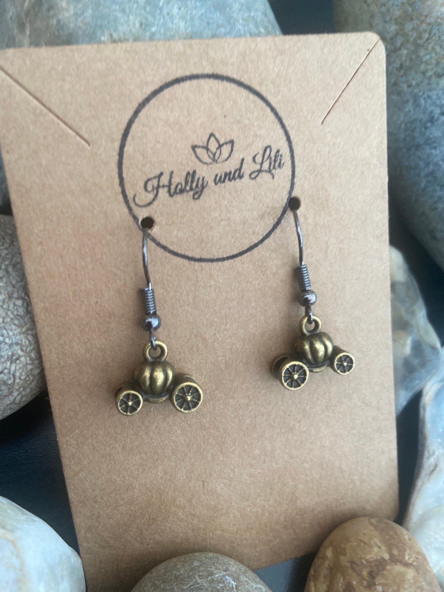 Pumpkin Carriage Halloween Style Earrings - From Holly And Lili...