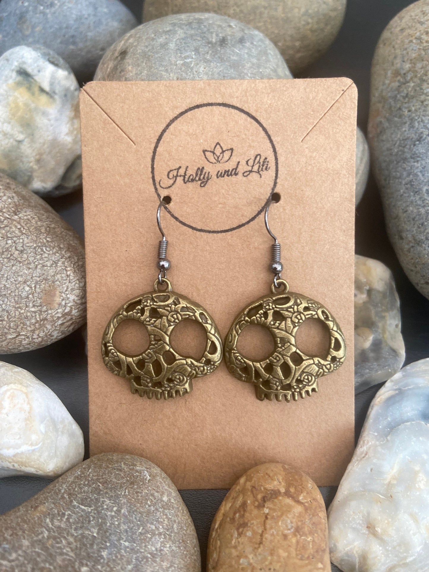 Skull Earrings, Skeleton Earrings, Skull Hooks, Skull Hoops Drop And Dangle Earrings