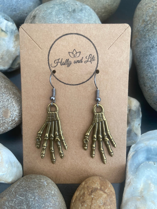 Skeleton Hands Style Halloween Earrings - From Holly And Lili...