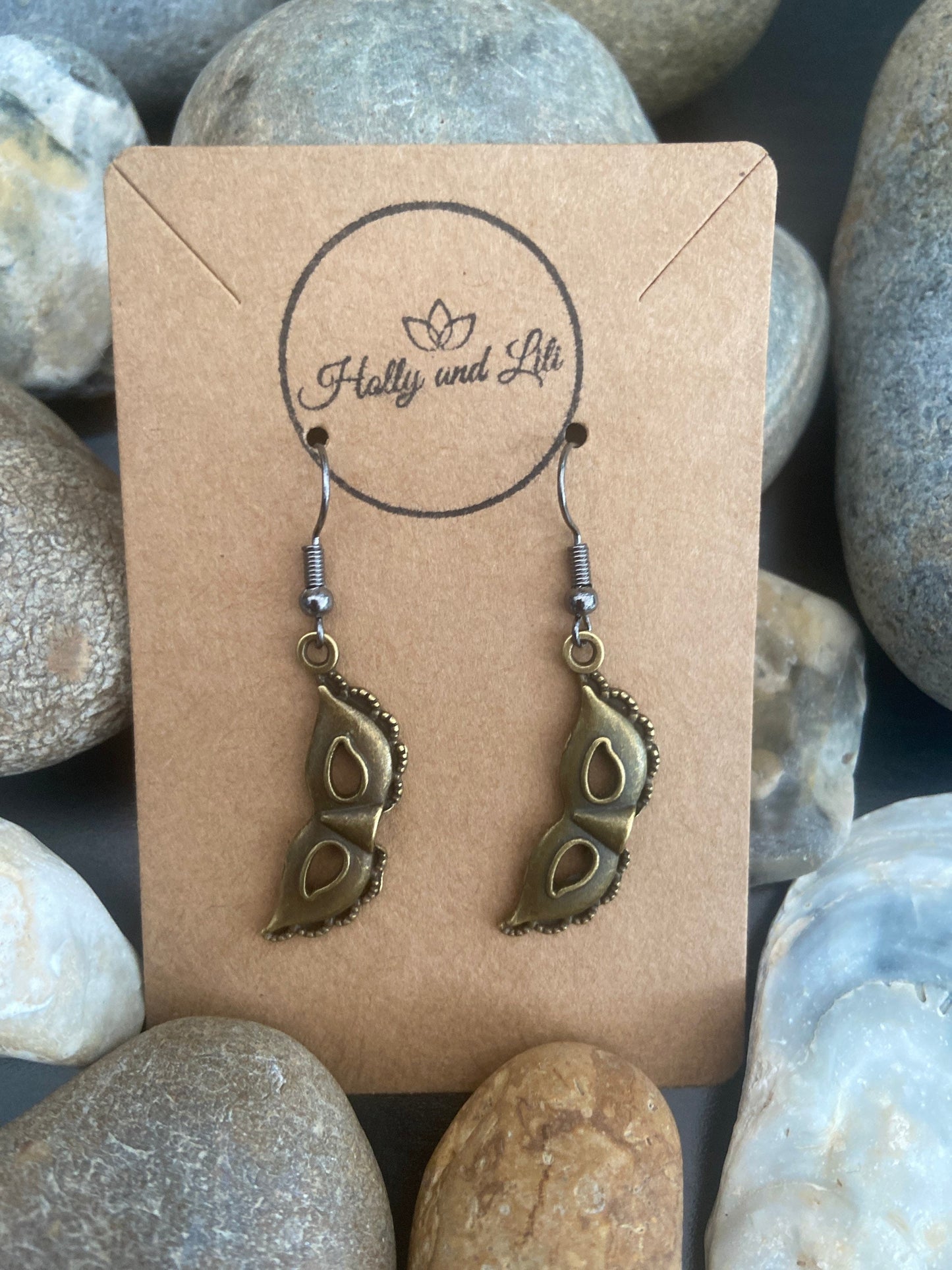 Masquerade Mask Halloween Style Earrings - From Holly And Lili...