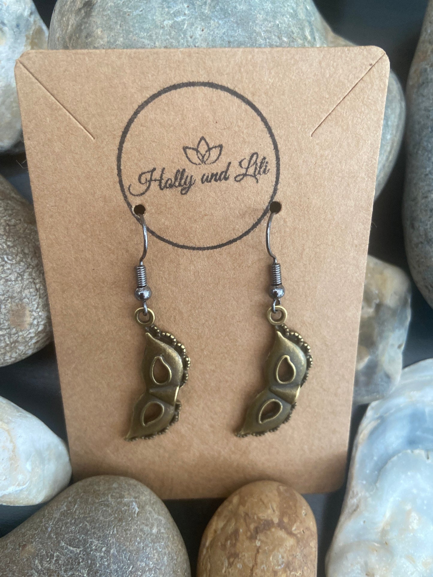 Masquerade Mask Halloween Style Earrings - From Holly And Lili...