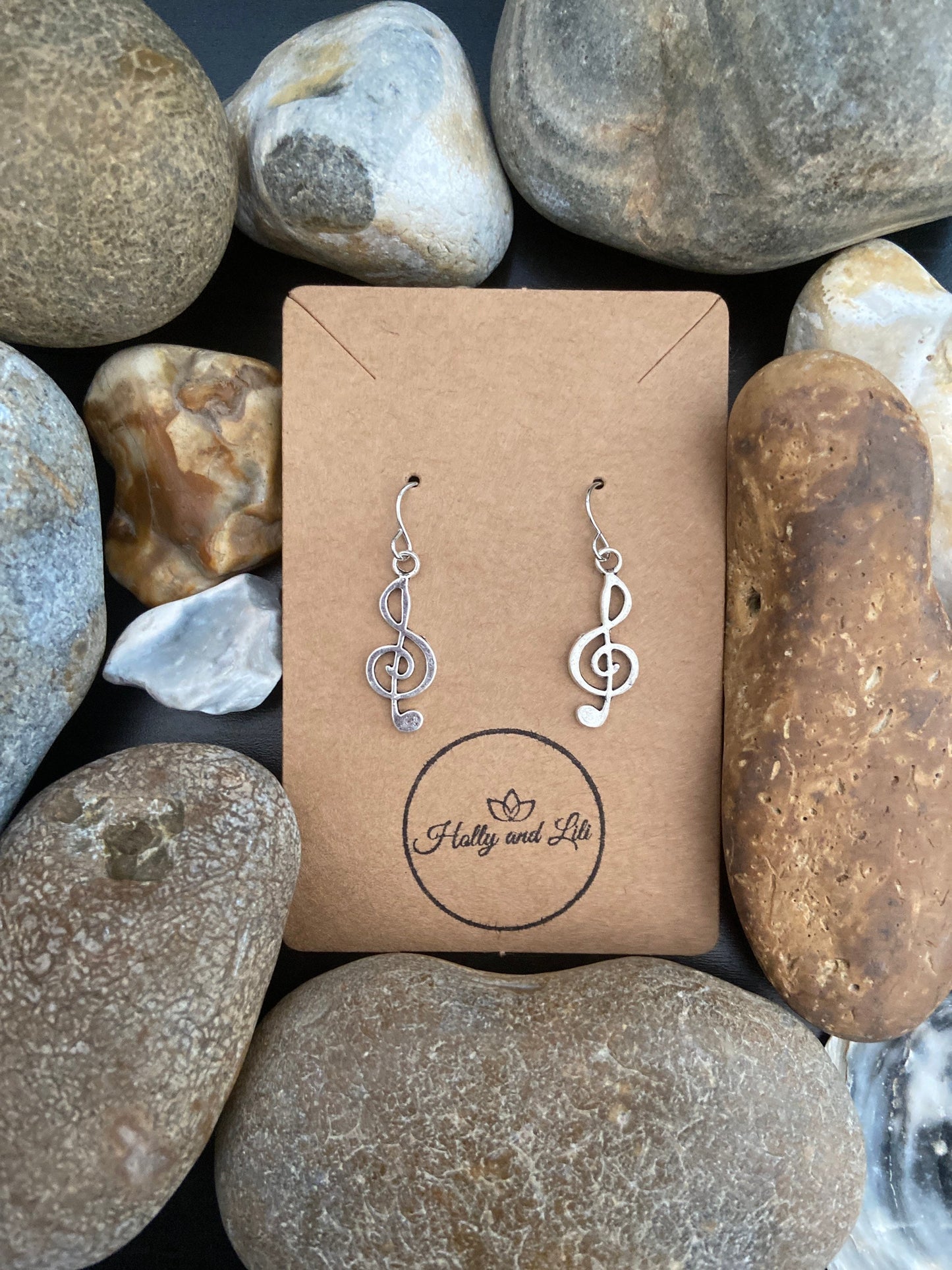 Treble Clef Music Note Earrings, Personalised Hooks, Music Note Gifts, Music Lover, Treble Clef Hoops, Personalise Silver Earring, Gifts For