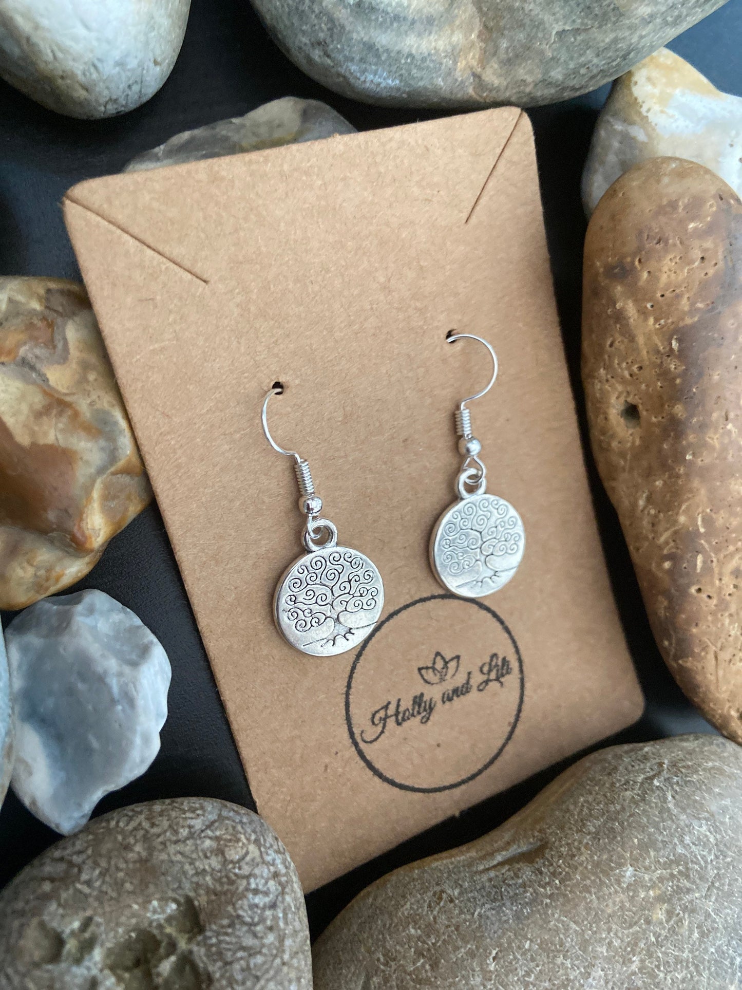 Tree Of Life Round Earrings, Personalise Your Earring Hooks, Tree Of Life Earrings, Tree Earrings, Life Earrings, Tree Of Life Hoops,  Gifts