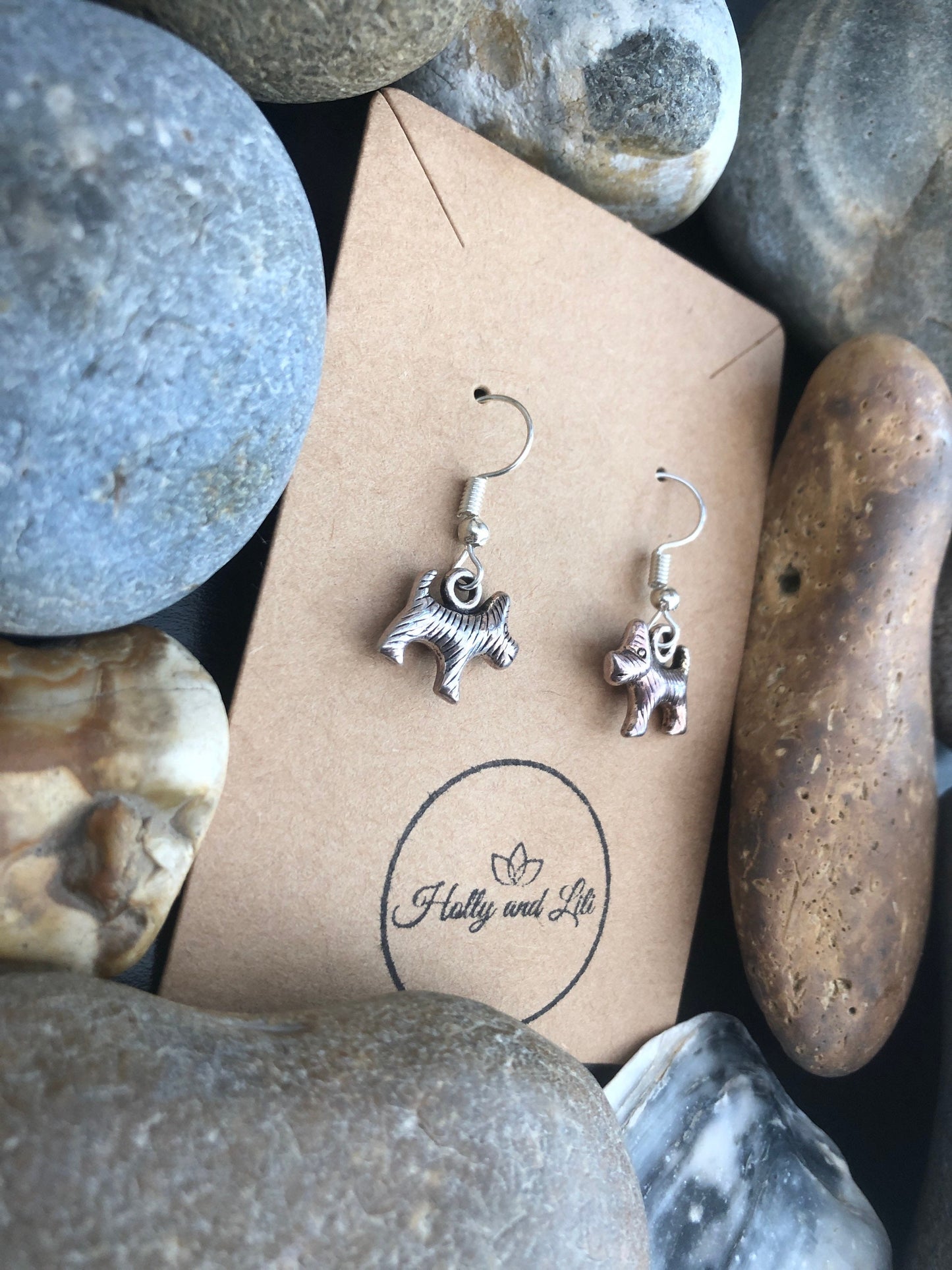 Dog Novelty Style Earrings, Puppy Earrings, Doggy Earring Hooks, Dogs Silver Hoops, Personalised Dogs Earrings, Pooch Earrings, Remember dog