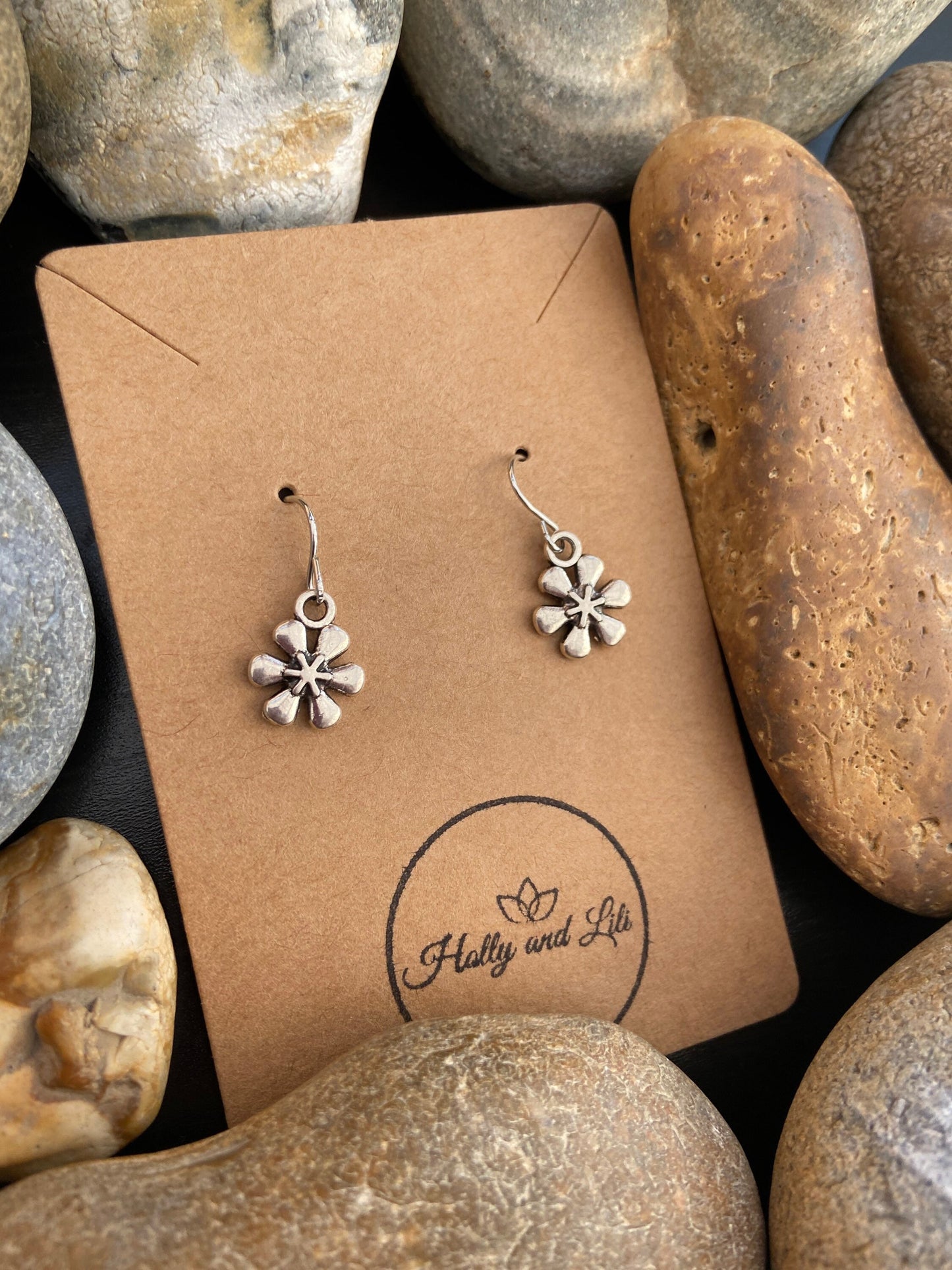 Flower Novelty Style Earrings, PersonaliseFlowers Earrings, Daisy Earrings, Flowers Earring Hooks, Plant Hoops, Flowers Earrings, Gifts For