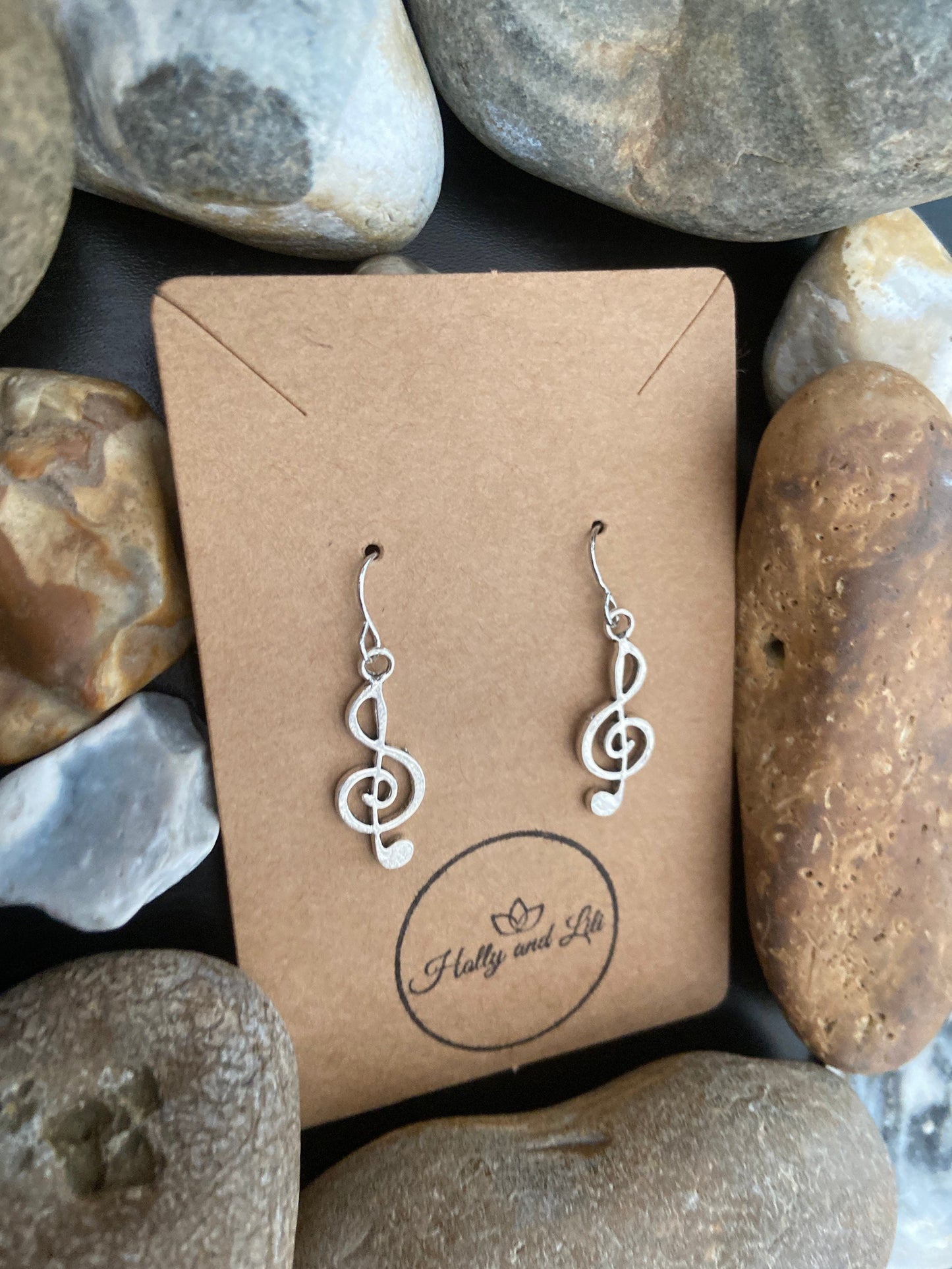 Treble Clef Music Note Earrings, Personalised Hooks, Music Note Gifts, Music Lover, Treble Clef Hoops, Personalise Silver Earring, Gifts For