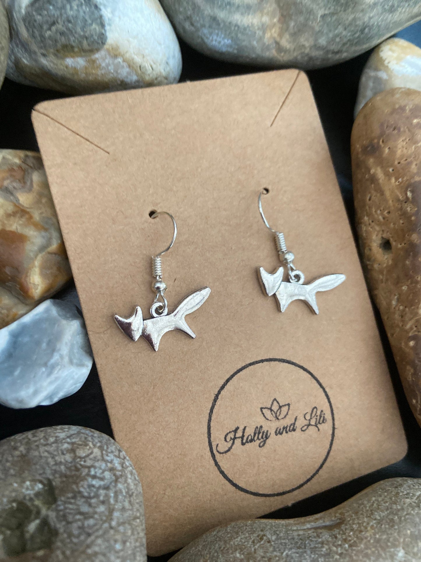 Fox Style Novelty Earrings, Foxes Personalised Earrings, Foxy Novelty Animal Earring Hoops, Foxes Earrings, Foxy Earring gifts For Her