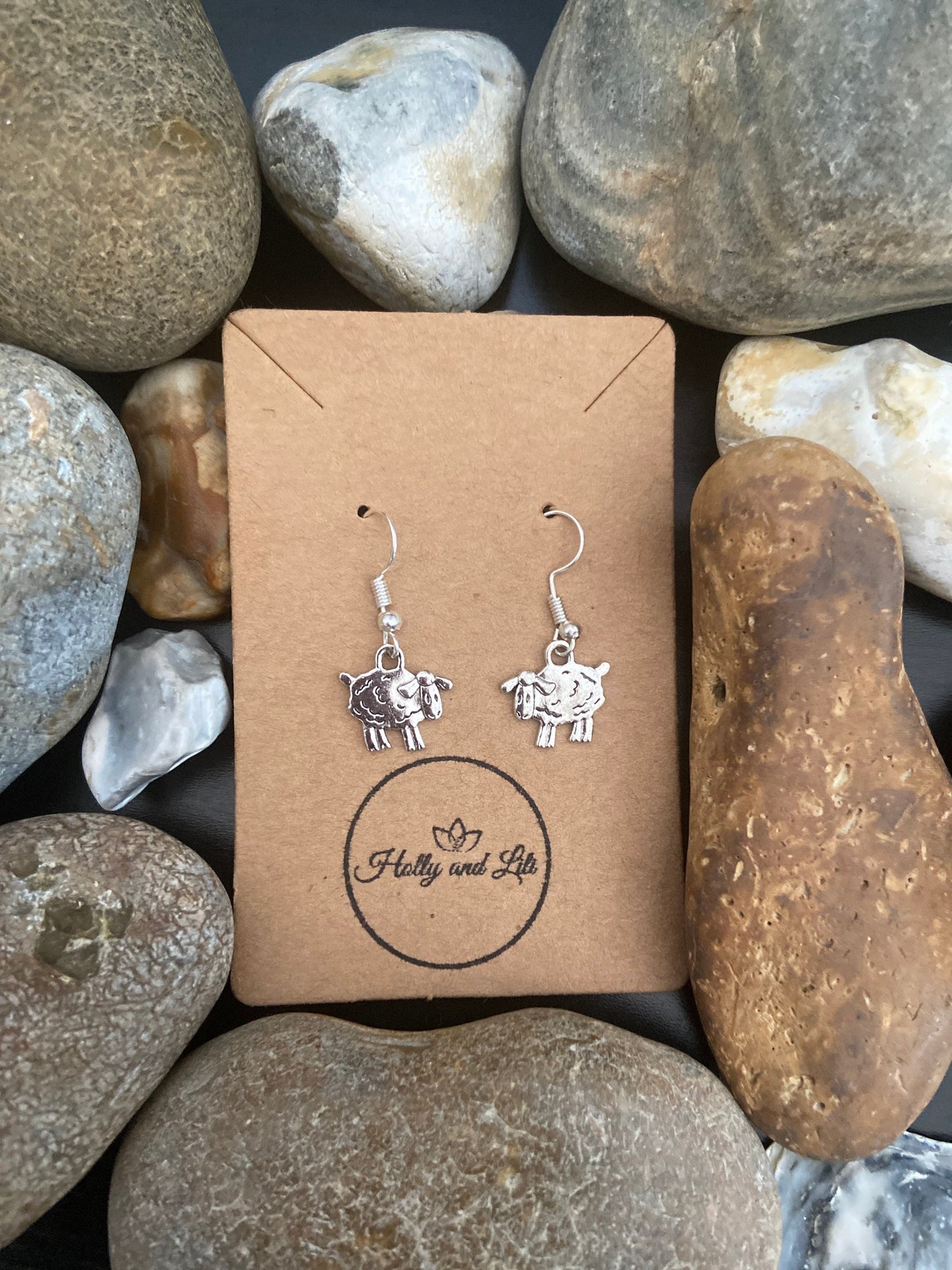 Sheep Style Novelty Earrings, Lamb Novelty Style Hoops, Sheep Earring Hooks, Personalised Lamb Earrings, Cute First Earrings, Gifts For Her