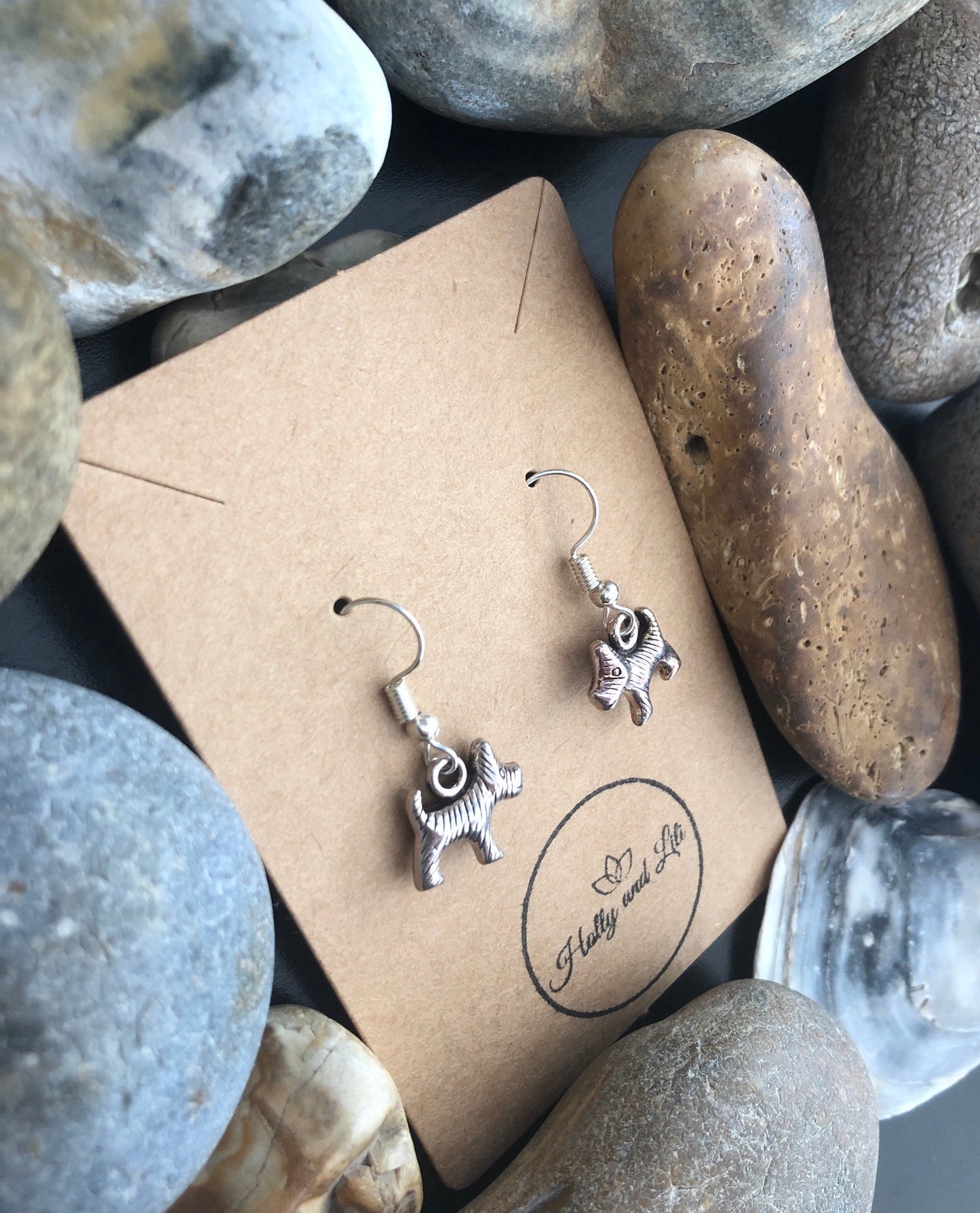 Dog Novelty Style Earrings, Puppy Earrings, Doggy Earring Hooks, Dogs Silver Hoops, Personalised Dogs Earrings, Pooch Earrings, Remember dog