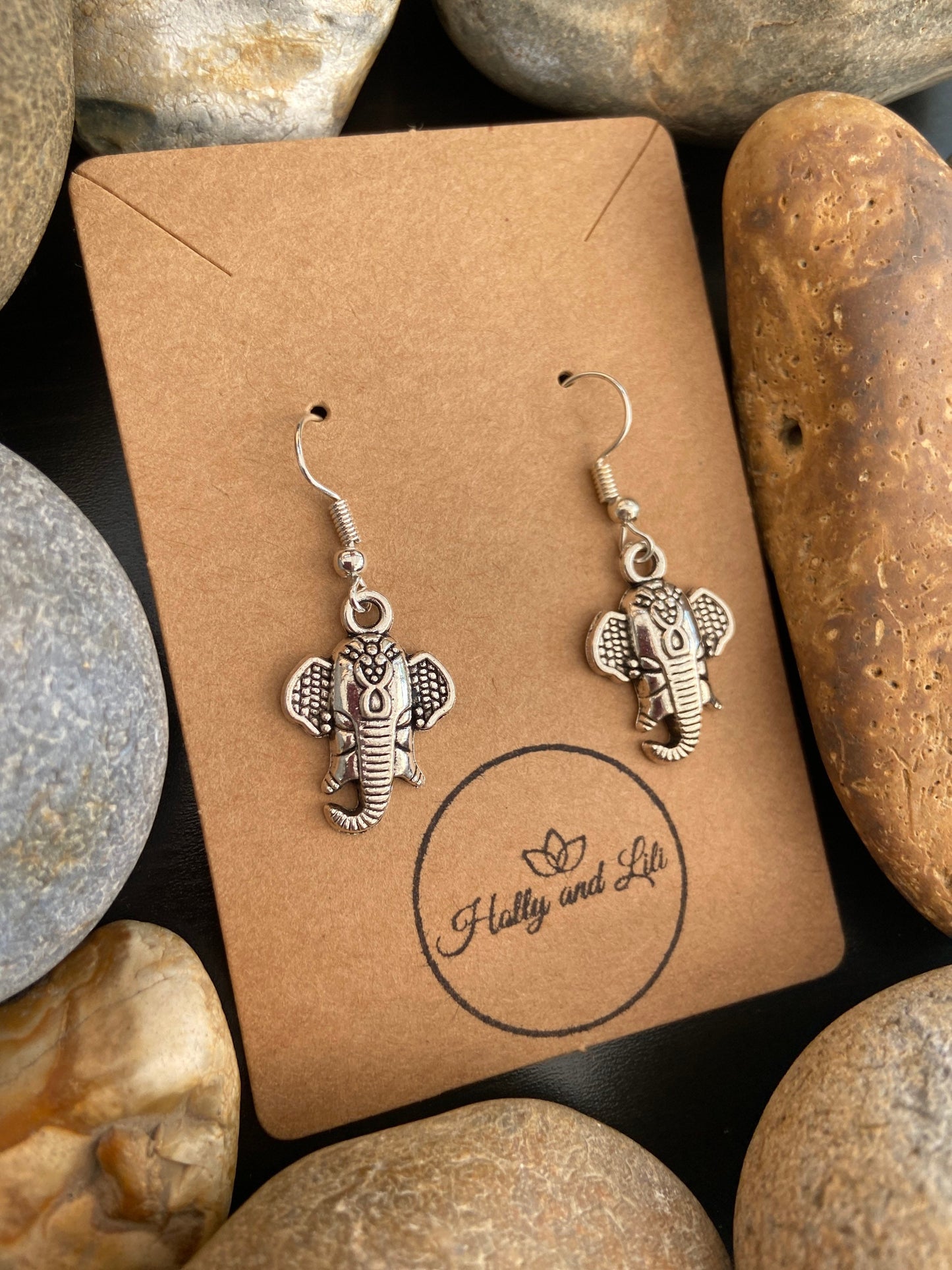 Elephant Style Novelty Earrings, Personalise Earrings, Elephant Hoops, Elephant Hooks, Elephant Gifts For Her, First Earrings, Elephants