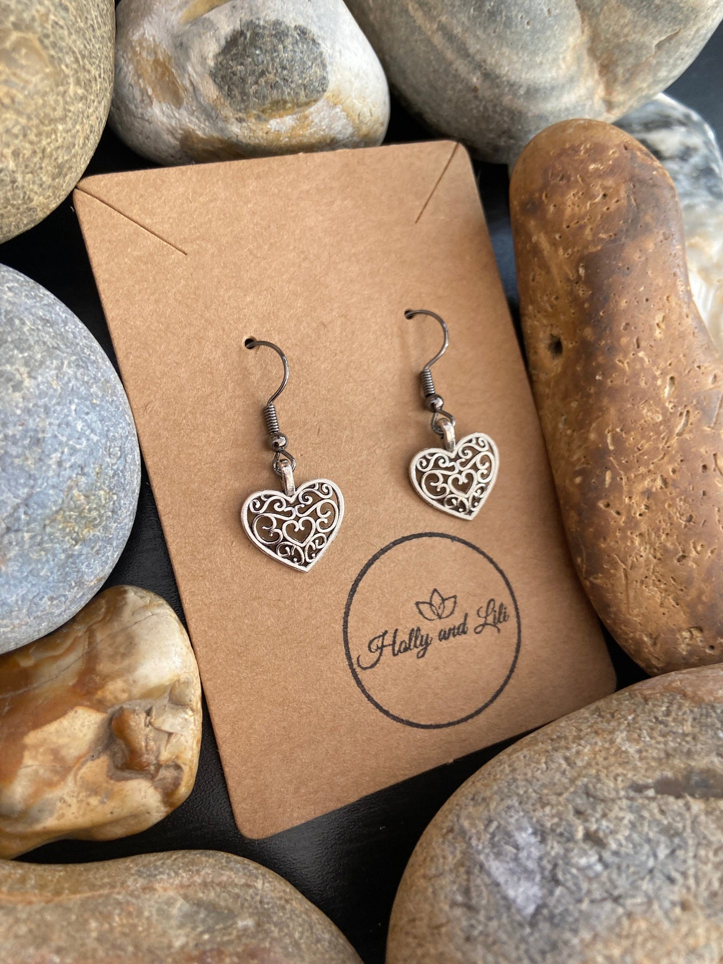 Heart Of Love Style Novelty Personalised Earrings, Silver Personalised  Love Hoops, Love Earrings, Heart Earrings, Silver Heart Earring Gift