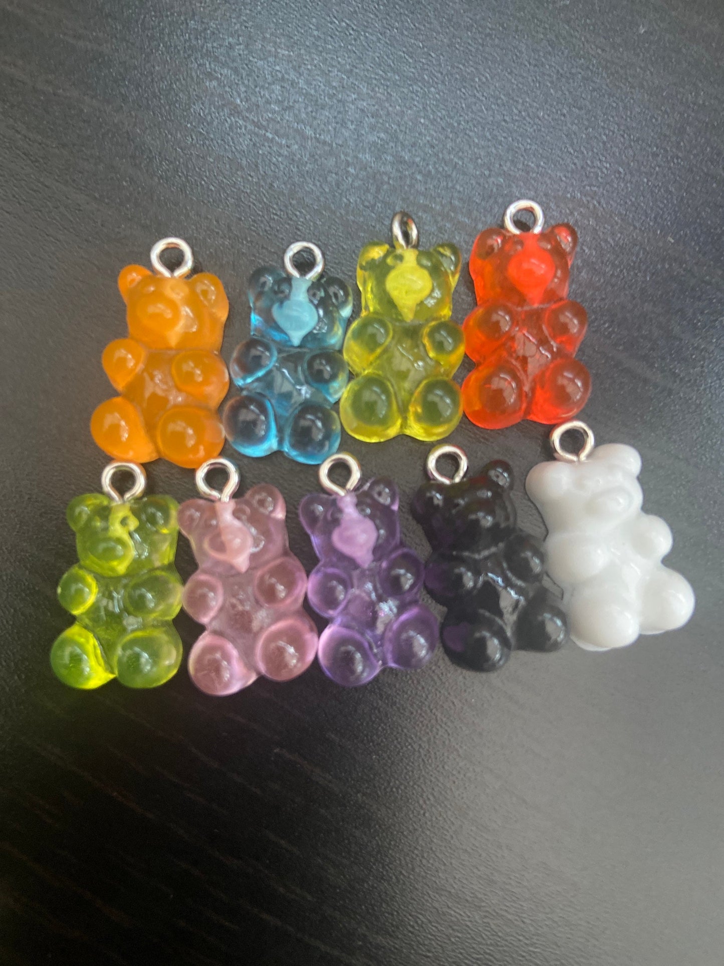 Gummy Bear 3 Charm Necklace, 9 Colours, Personalised Novelty Gummy Bea,r, Teddy Bear, First Pendant Necklace, Cute Gift From Holly And Lili