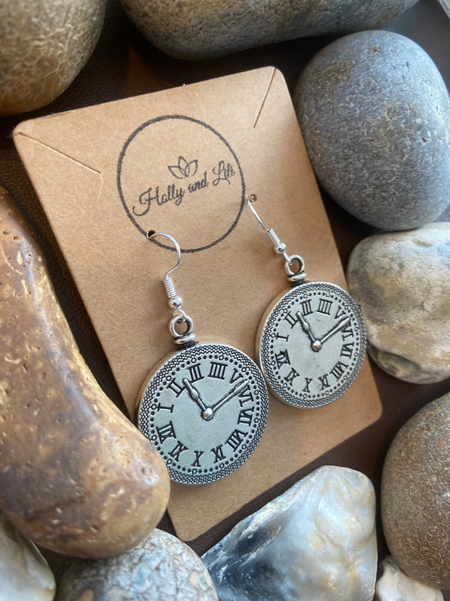 Clock Earrings, Clocks Earrings, Clock Personalised Earrings, Clock Hoops, Time Earring Hooks, Watch Earrings, Clock Gift For BFF