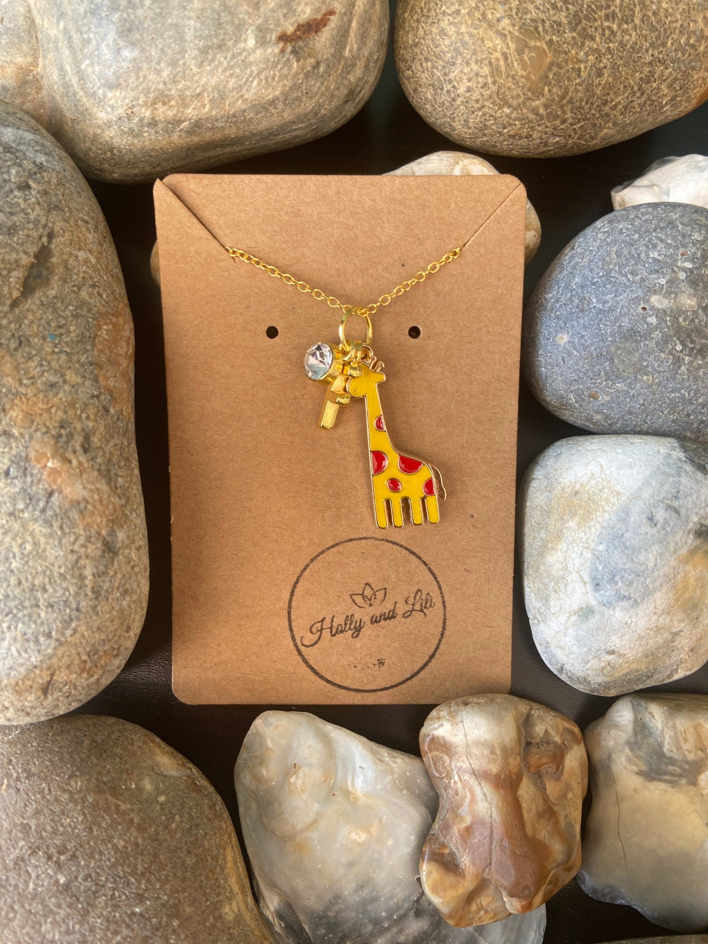 Giraffe Novelty Pendant Necklace, Personalised Giraffes Chain, Giraffe , Giraffes , Alphabet & Birthstone Necklaces, First Necklace, Bff