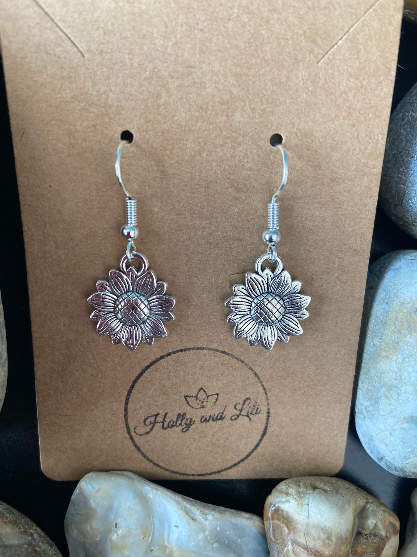 Sunflower Earrings, Sunflower Earrings, Flowers Personalised Earrings, Flower Hoops, Sunflower Earring Hooks, Sunflowers Earrings, Gift For