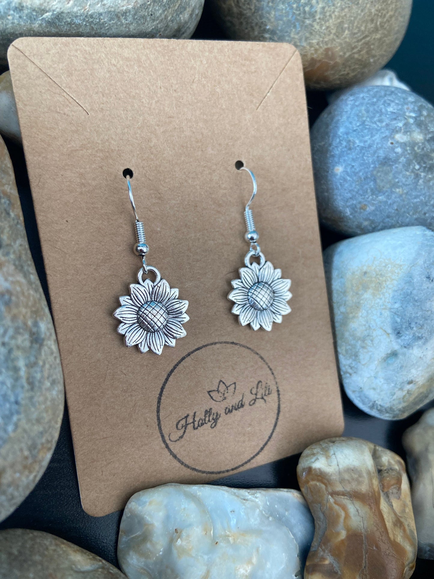 Sunflower Earrings, Sunflower Earrings, Flowers Personalised Earrings, Flower Hoops, Sunflower Earring Hooks, Sunflowers Earrings, Gift For