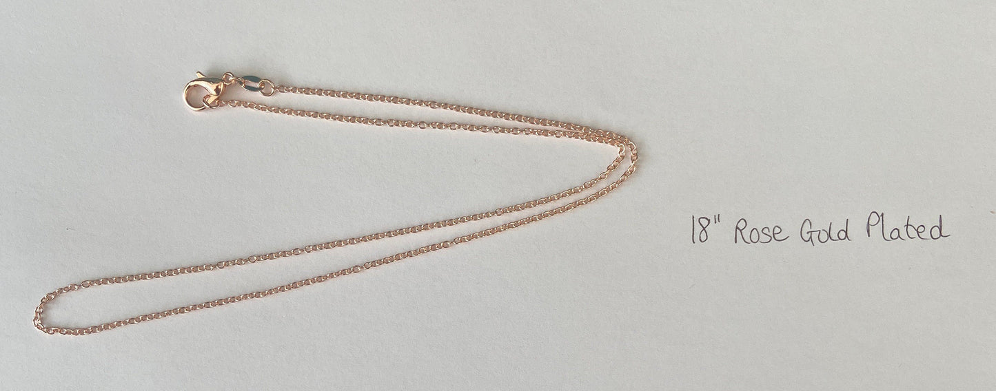 Buy Chains - Gold Plated- Silver Plated-Rose Gold Plated - 925 Sterling Silver Many Sizes 16”,18”.20” & 22”