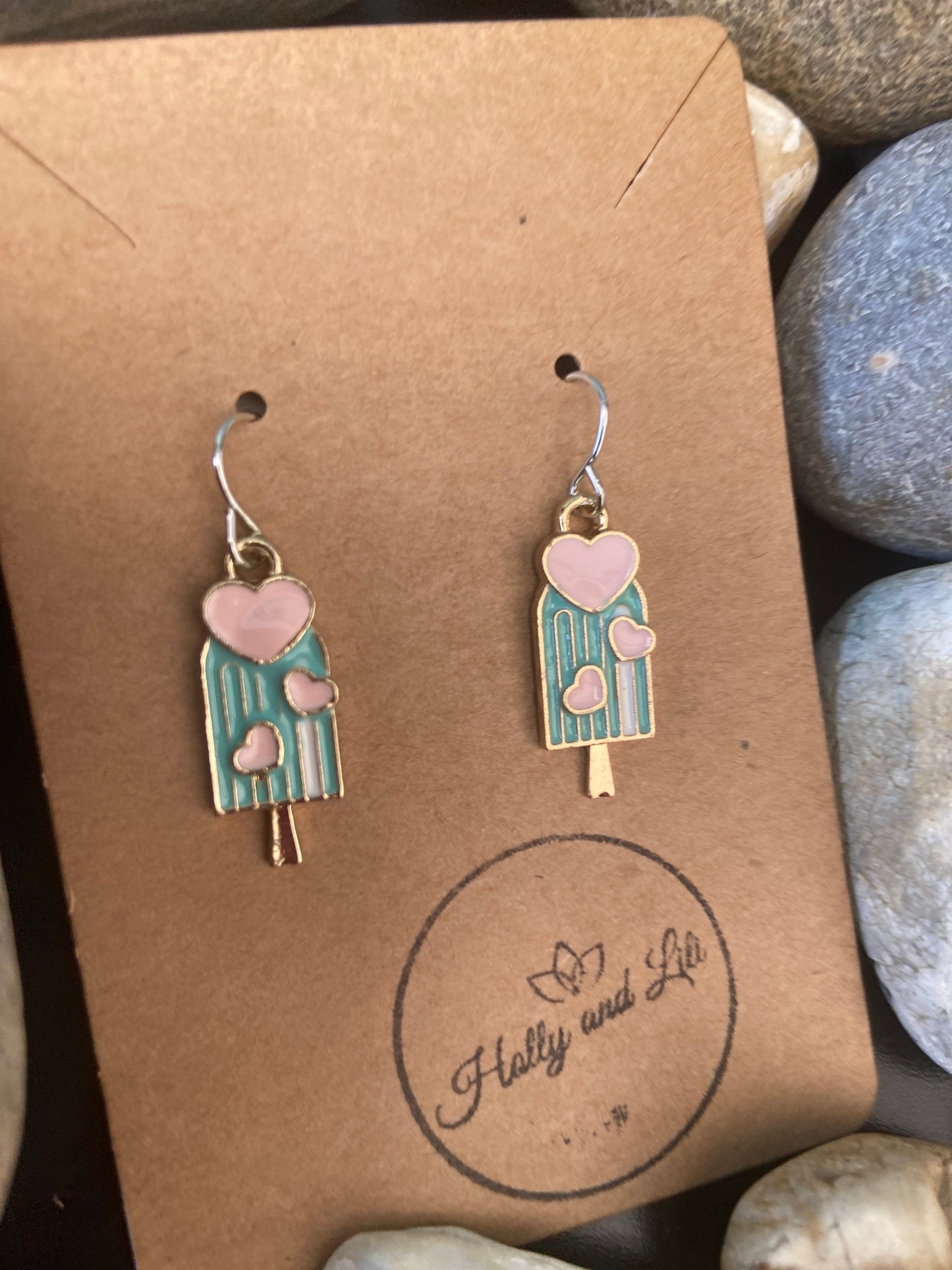 Ice Cream Novelty Earrings, milkshakes Earring Hooks, Novelty Dangle Drop Earrings, Personalised Earrings, Ice Cream Hoops