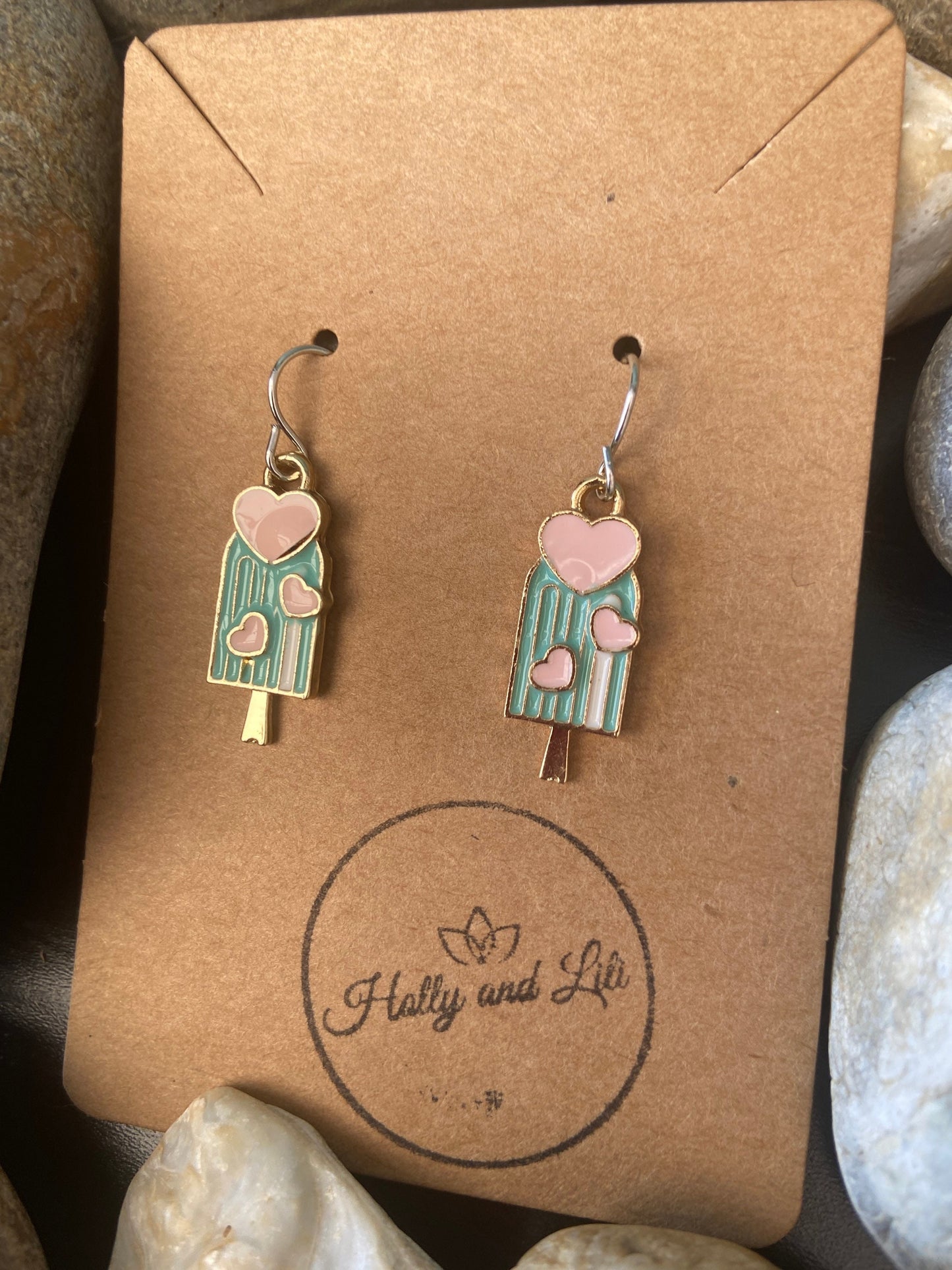 Ice Cream Novelty Earrings, milkshakes Earring Hooks, Novelty Dangle Drop Earrings, Personalised Earrings, Ice Cream Hoops