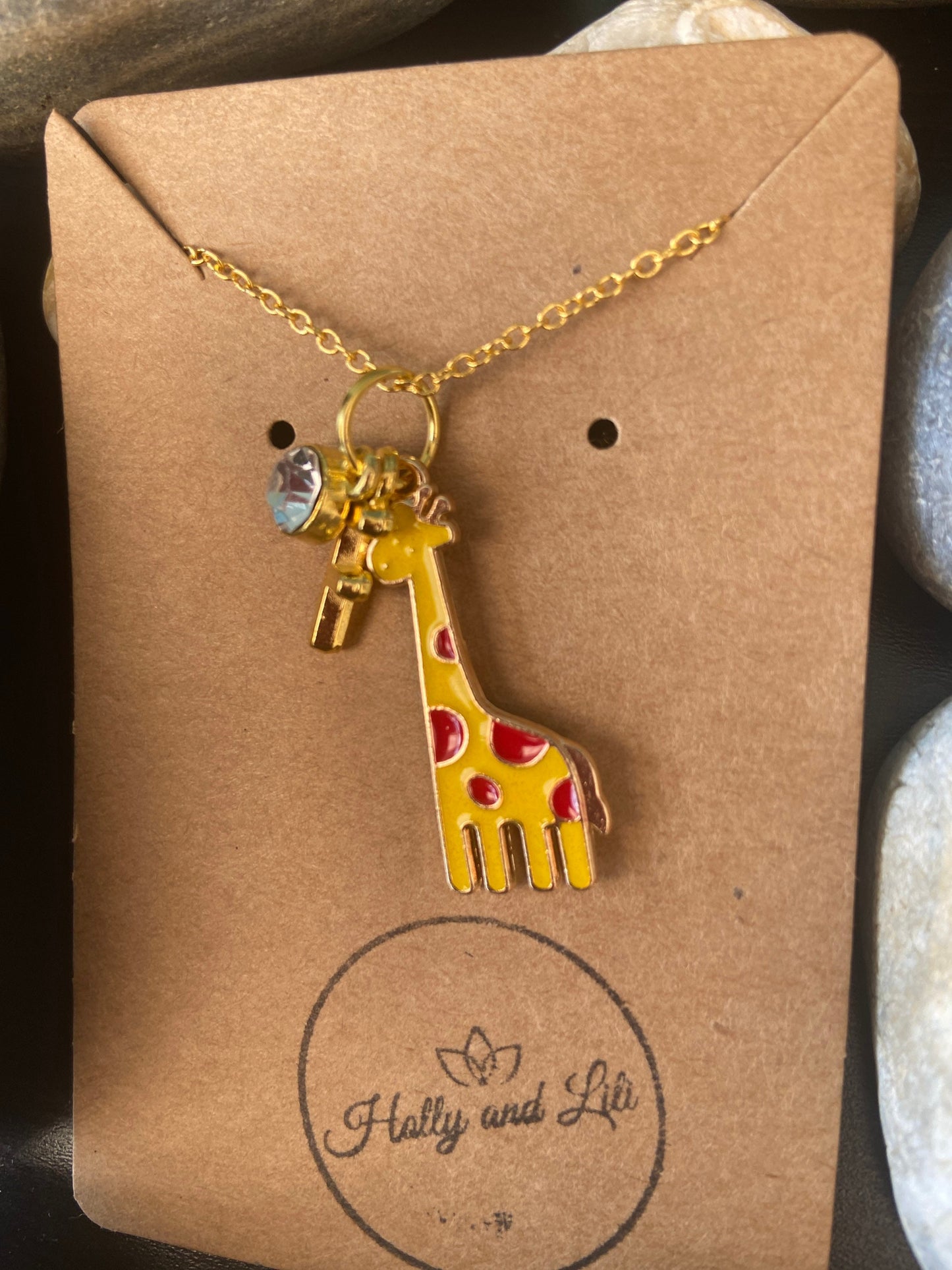 Giraffe Novelty Pendant Necklace, Personalised Giraffes Chain, Giraffe , Giraffes , Alphabet & Birthstone Necklaces, First Necklace, Bff