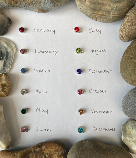 Birthstone 12 Month Charms In Gold Or Silver Style - Add On Or Buy Them Separately From Holly And Lili