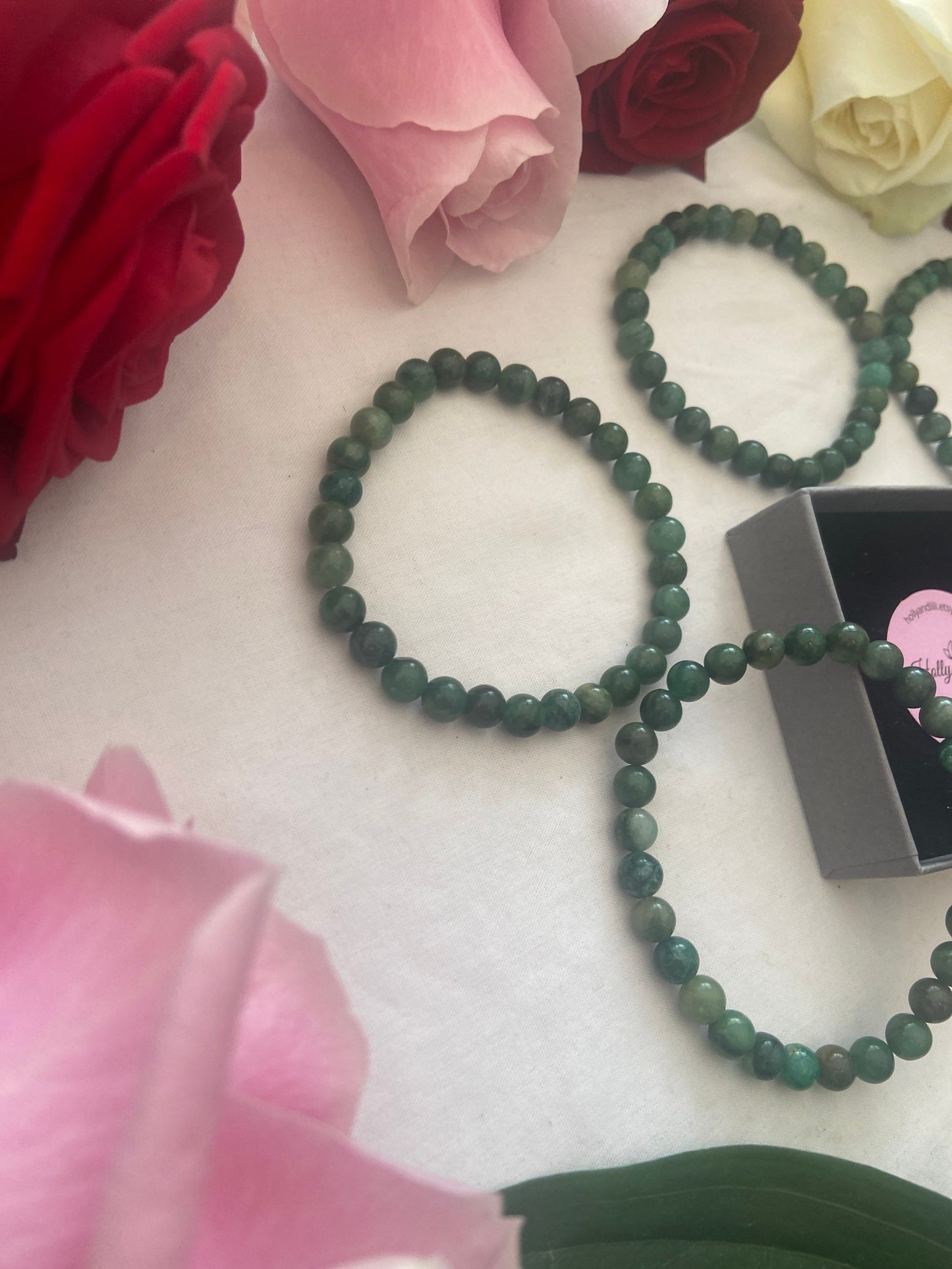 African Jade Crystal Gemstone Bracelet, Healing Crystal, Jade Bracelet, Jade Anklet, Soothing Crystal, Uplifting Crystal, Gemstone Bracelet