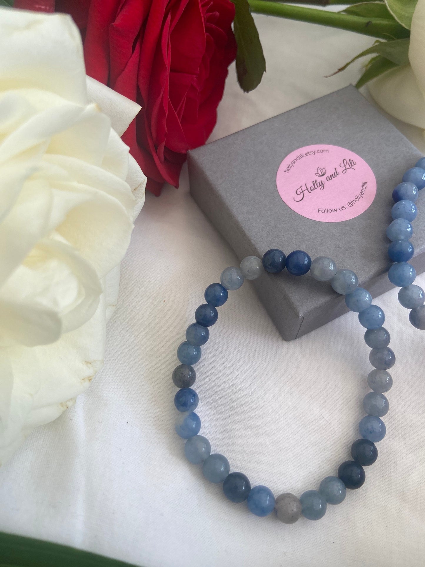 Blue Adventurine Crystal Gemstone Bracelet, Better Communication Bracelet, Strength Crystal Bracelets, Healing Crystal Bracelet, Aventurine