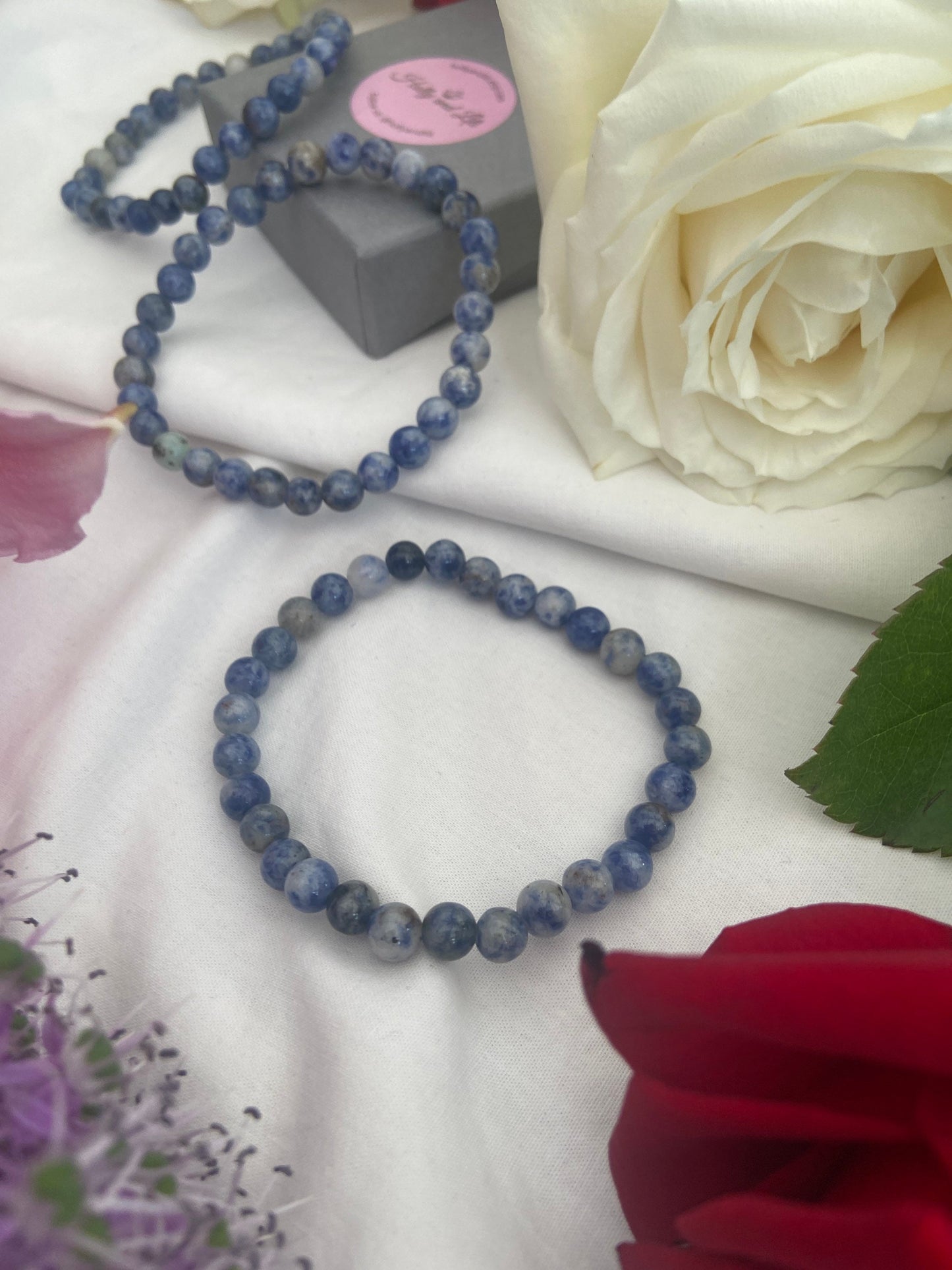 Blue Spot Jasper Crystal Gemstone Bracelet, Blue Spot Jasper Crystal, Healing Gemstone, Grounding crystal, Courage Bracelet, Calmness Gift