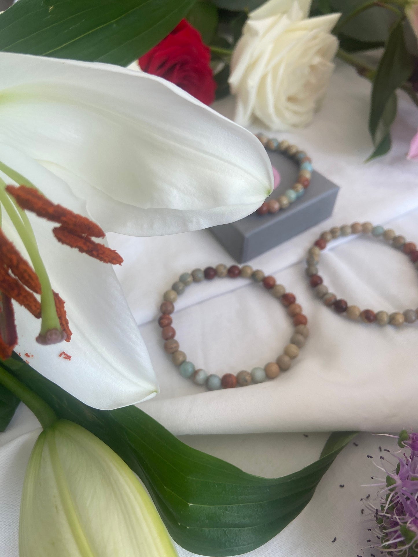 Serpentine Jasper Crystal Gemstone Bracelet, Heart, Kidney Function, Cramps Bracelet, Detox Crystal, Energy Crystals, Pain Relief Bracelet