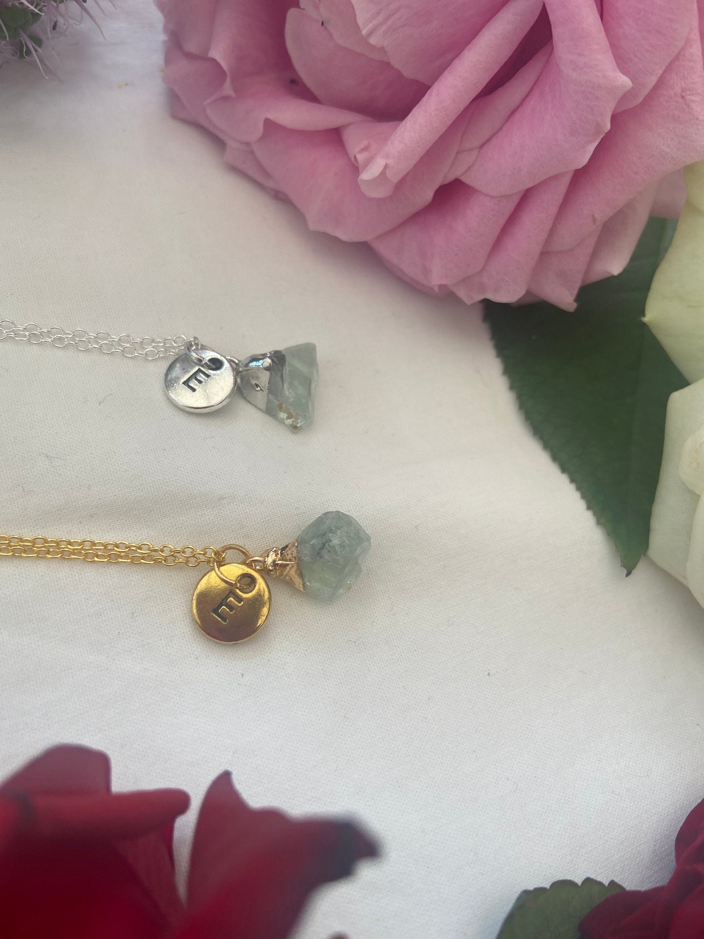 Fluorite Raw Dipped Crystal Necklace, Raw Gemstone, Necklace, Crystal Necklace,