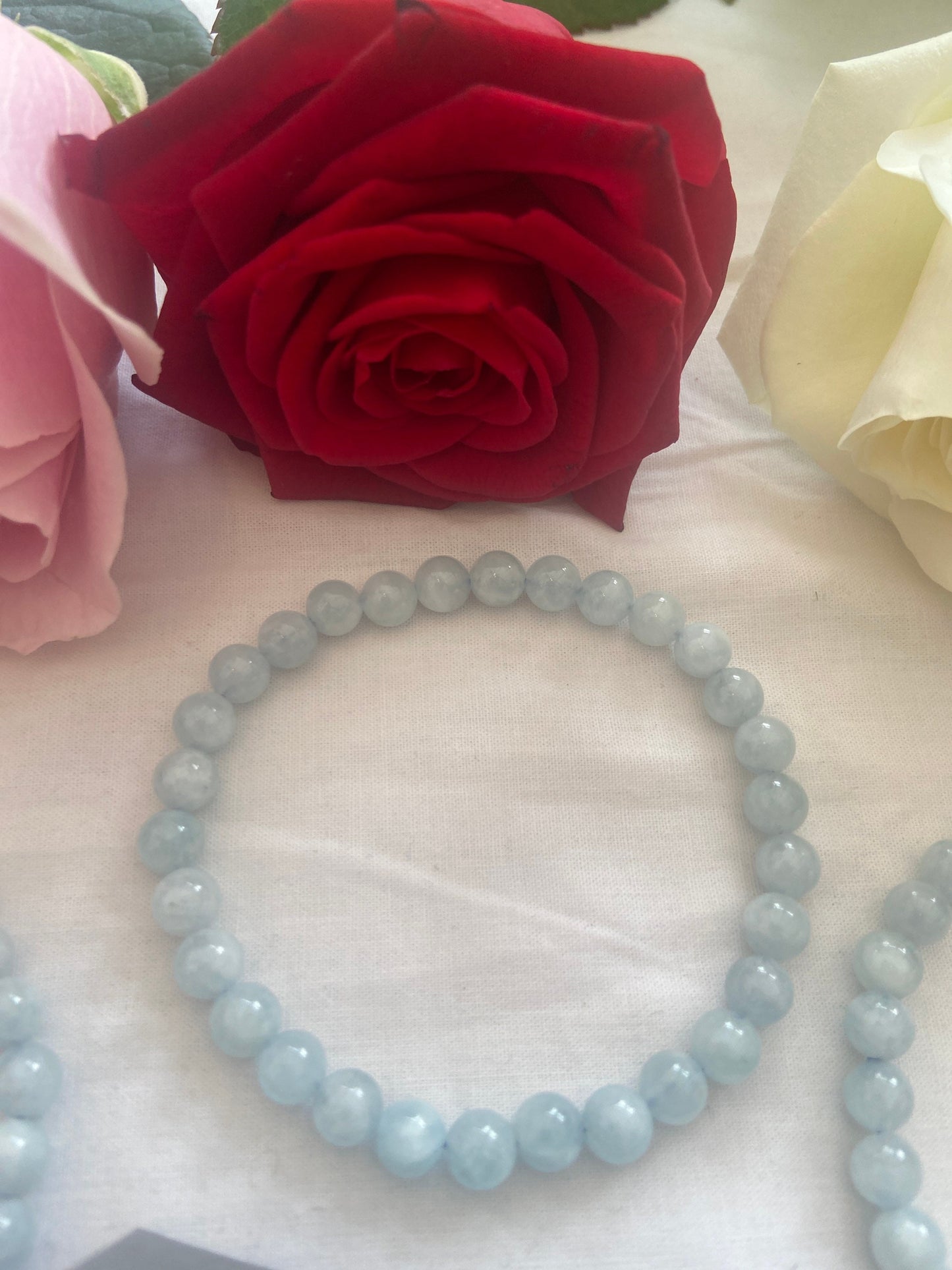 Aquamarine Crystal Gemstone Bracelet, Crystal Bracelet, Gemstone Anklet, Aquamarine, Relaxing Crystal, Anxiety Crystal, Healing Bracelet