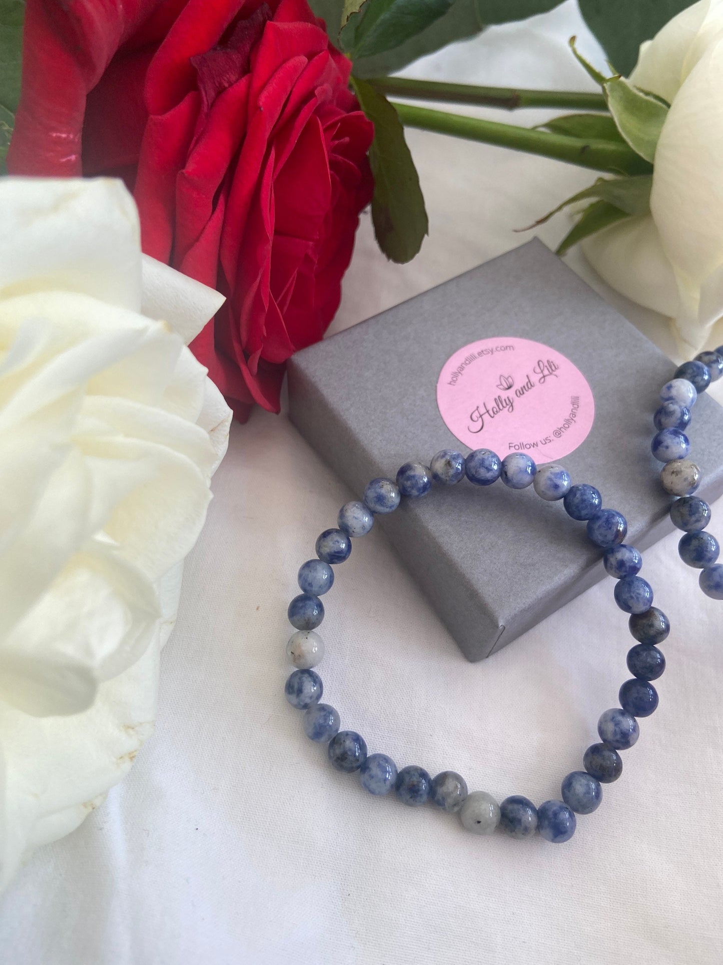 Blue Spot Jasper Crystal Gemstone Bracelet, Blue Spot Jasper Crystal, Healing Gemstone, Grounding crystal, Courage Bracelet, Calmness Gift