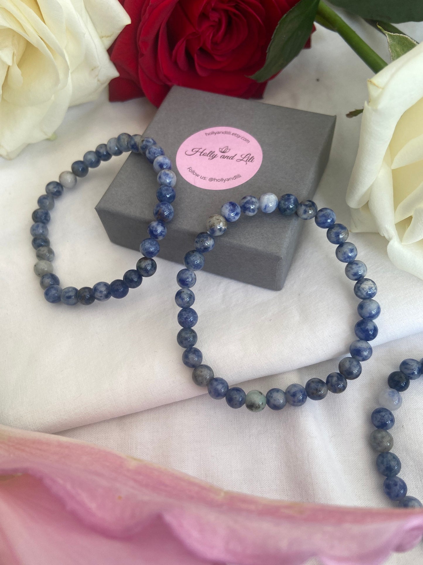 Blue Spot Jasper Crystal Gemstone Bracelet, Blue Spot Jasper Crystal, Healing Gemstone, Grounding crystal, Courage Bracelet, Calmness Gift