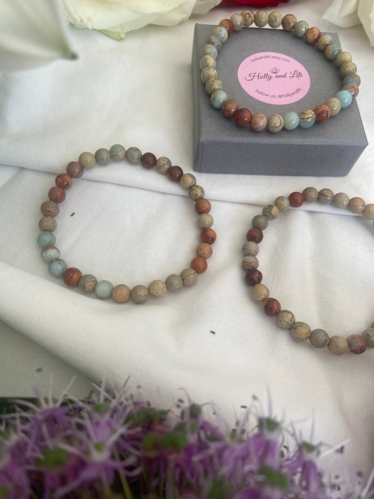 Serpentine Jasper Crystal Gemstone Bracelet, Heart, Kidney Function, Cramps Bracelet, Detox Crystal, Energy Crystals, Pain Relief Bracelet