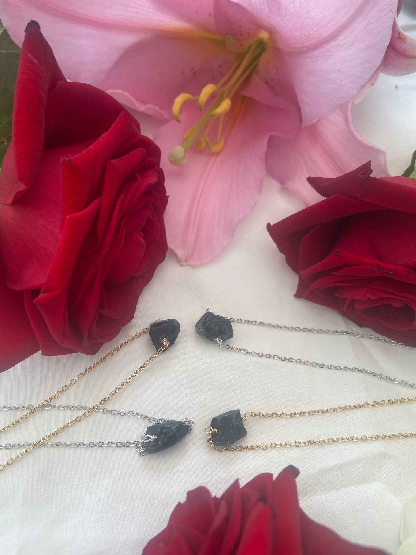 Tourmaline Black Raw Crystal Necklace, Raw Gemstone, Necklace, Crystal Necklace,