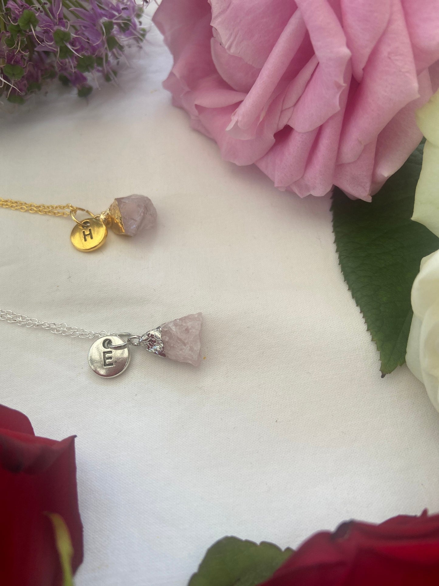 Rose Quartz Raw Dipped Crystal Necklace, Raw Gemstone, Necklace, Crystal Necklace,