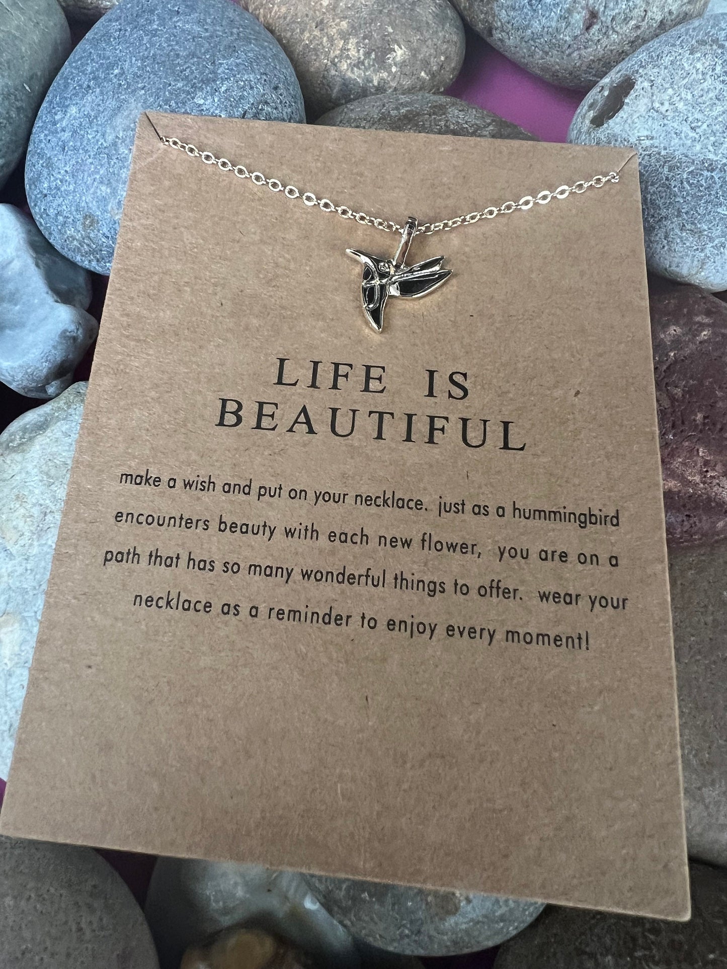 Life Is Beautiful Necklace, Birthday Gifts, Happy Necklace, Personalised, Zodiac, Gift Necklace, Mothers Day, Best Wishes, For My Lover